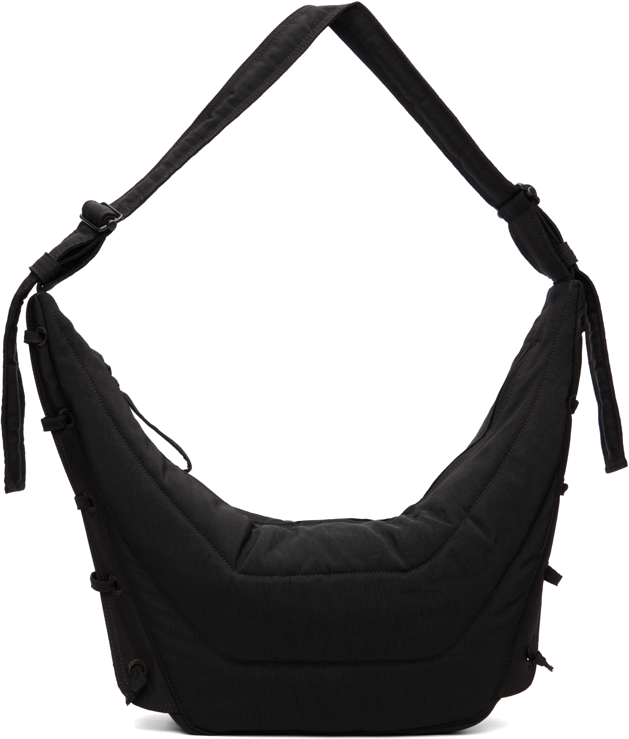 Lemaire Brown Medium Soft Game Bag In Black