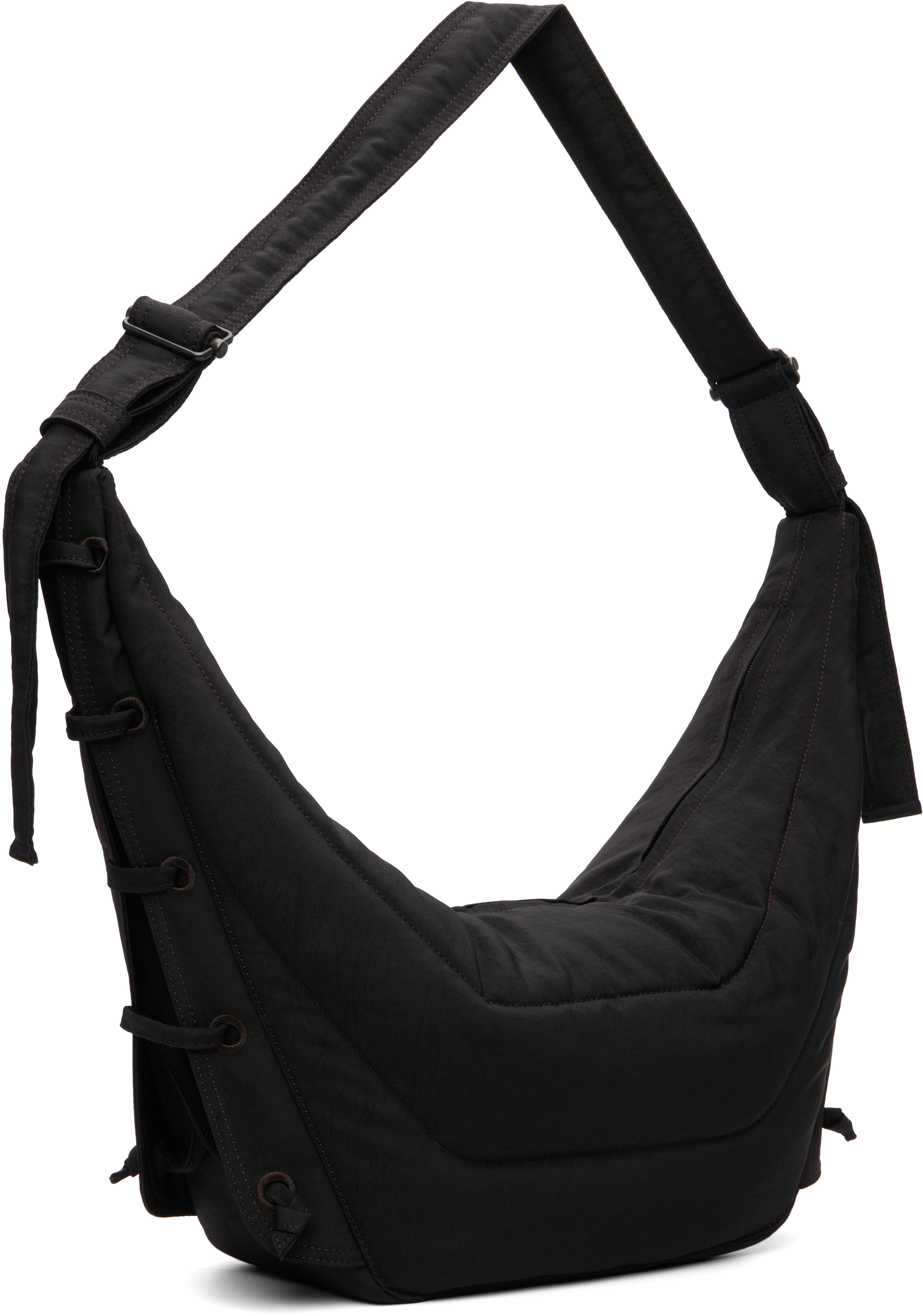Lemaire Brown Medium Soft Game Bag In Black