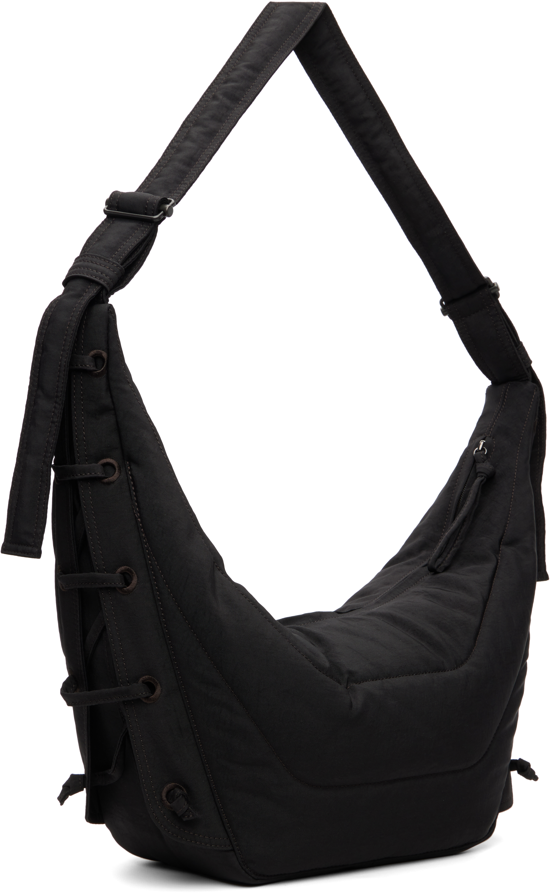 Lemaire Brown Medium Soft Game Bag In Black