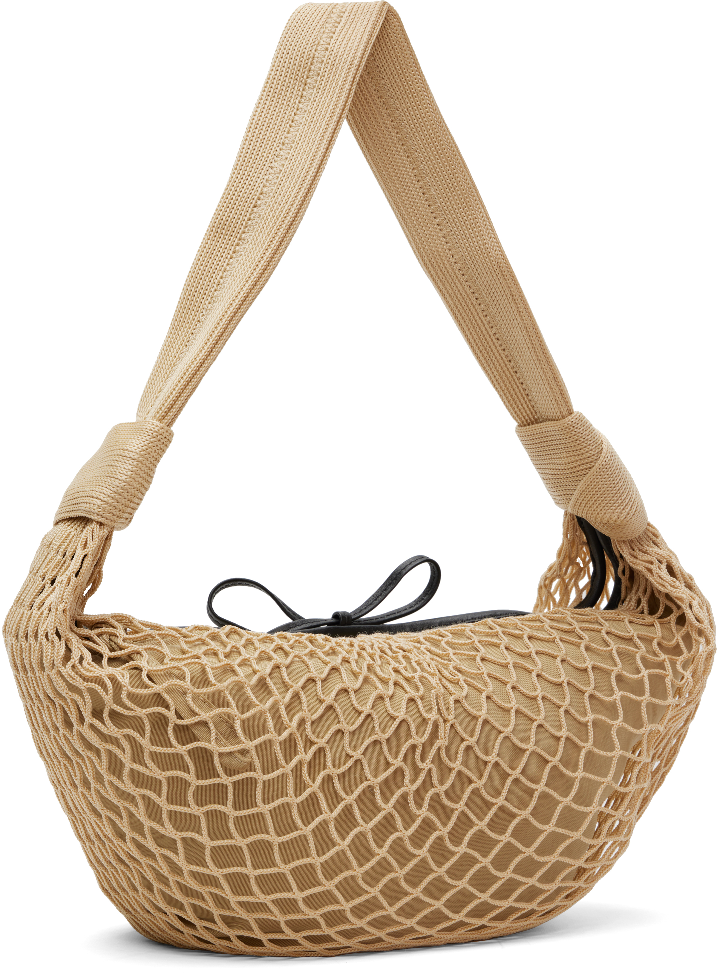 Lemaire Beige Fortune Croissant Filt Bag