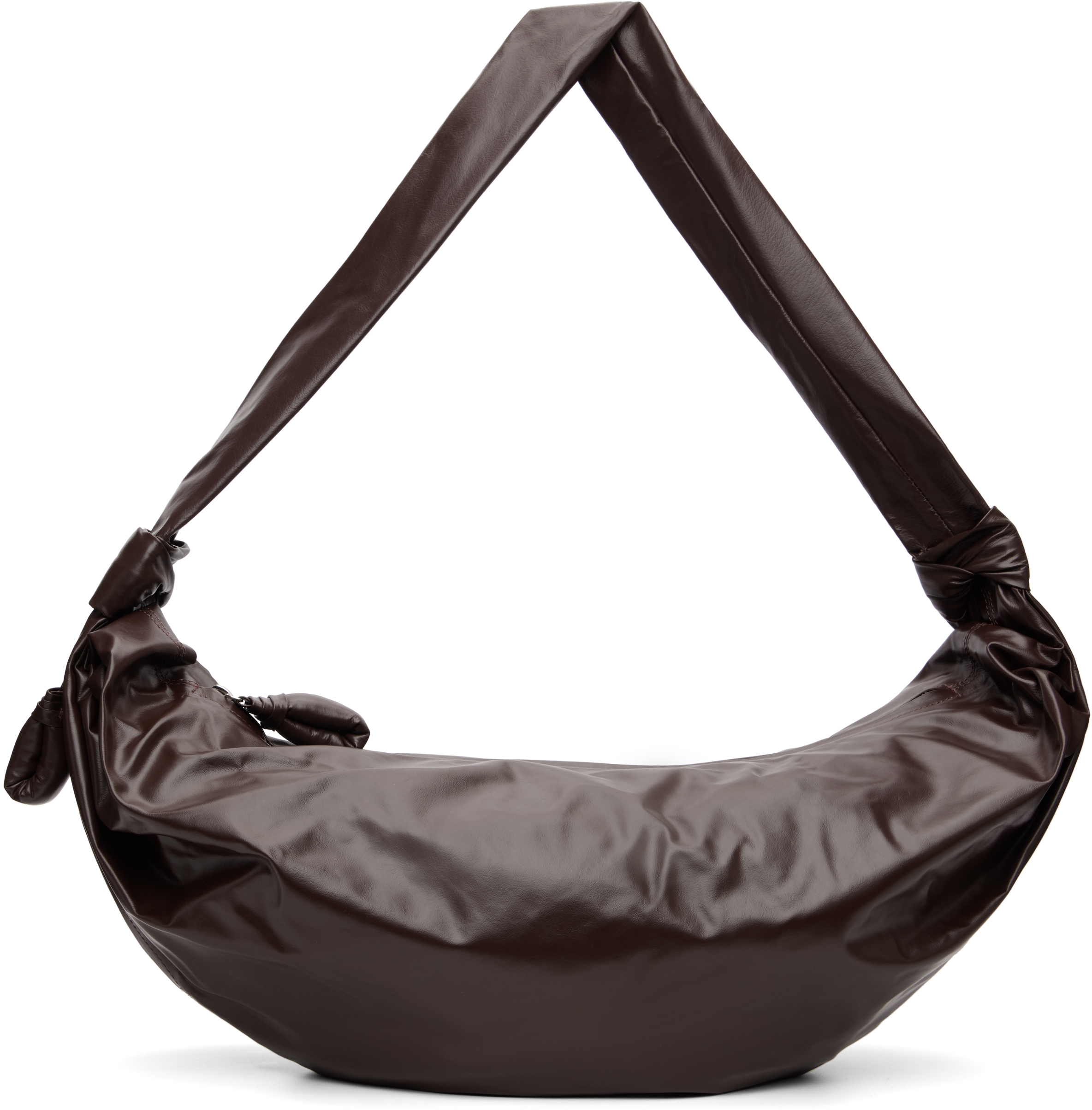 Lemaire Brown Large Soft Croissant Bag