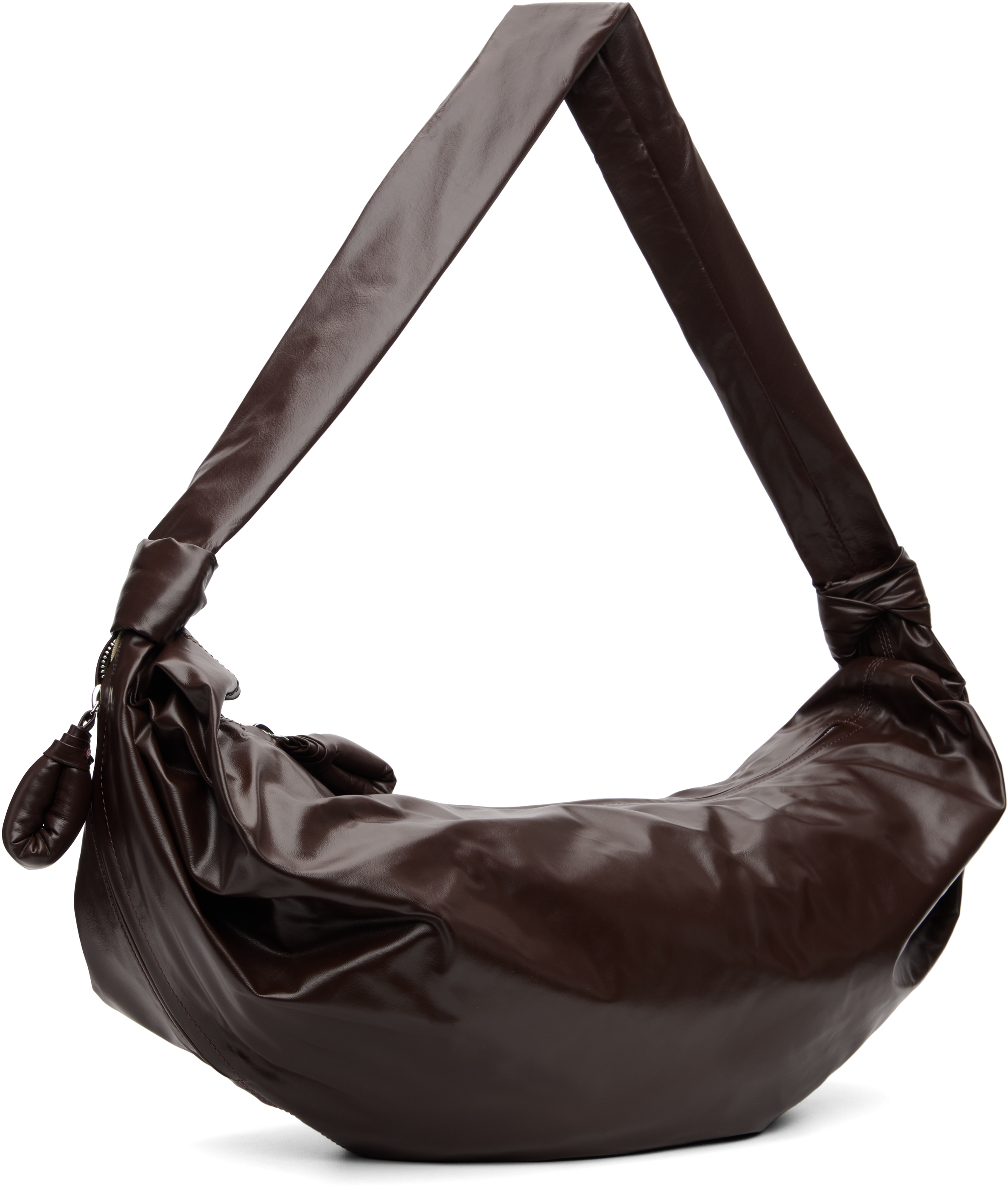Lemaire Brown Large Soft Croissant Bag