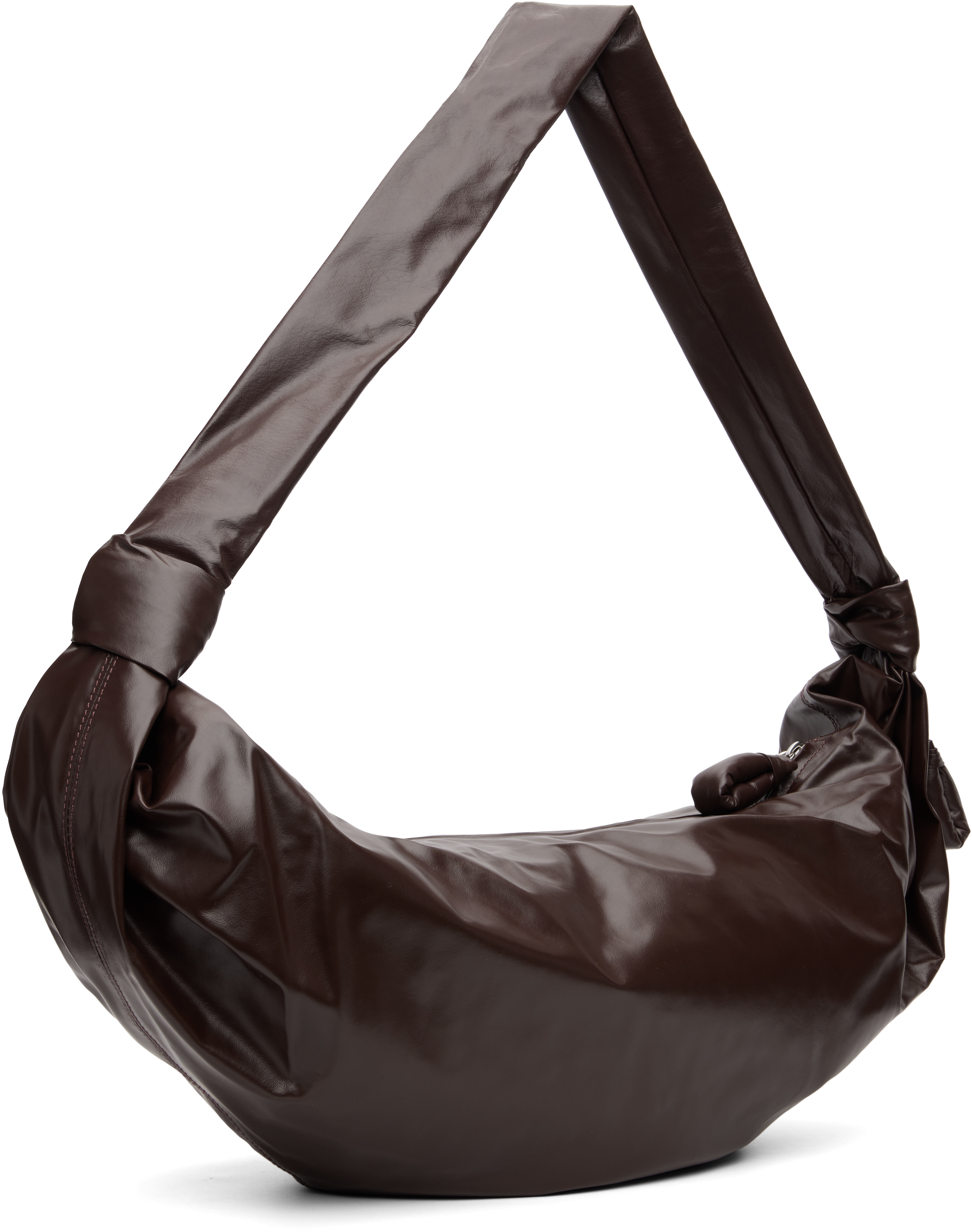 Lemaire Brown Large Soft Croissant Bag