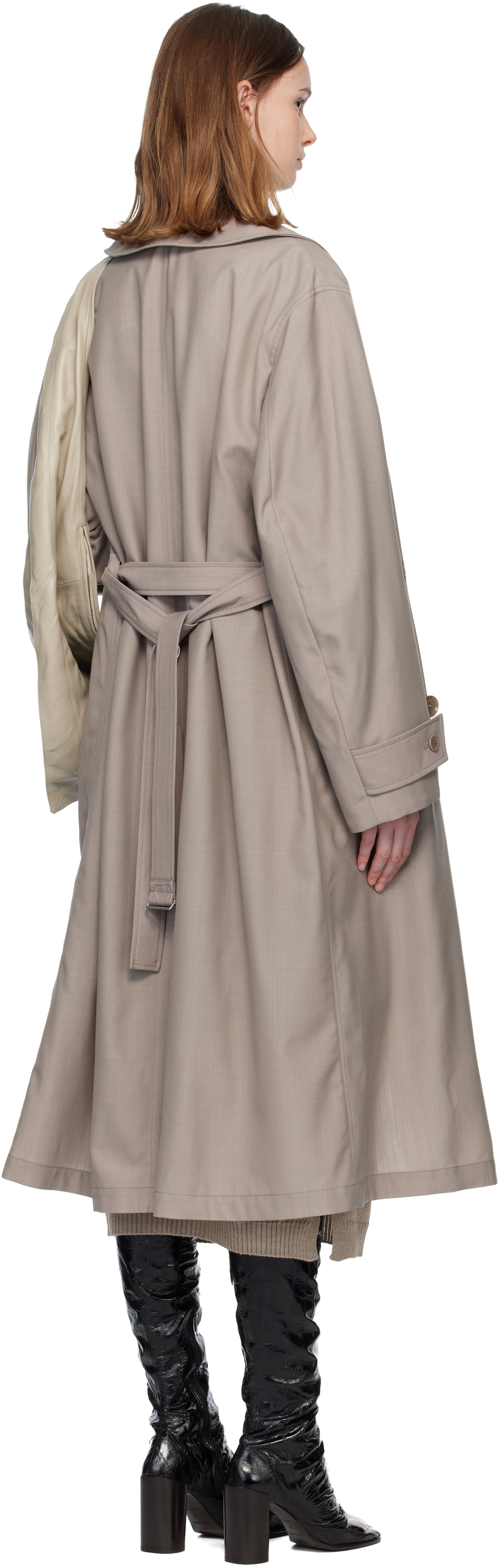 Lemaire Taupe Detachable Lining Trench Coat