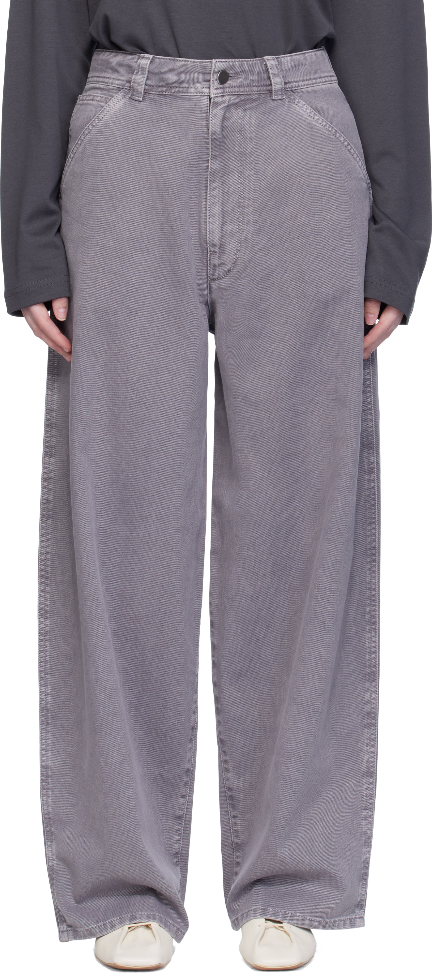 LEMAIRE: Gray Large Jeans | SSENSE 日本