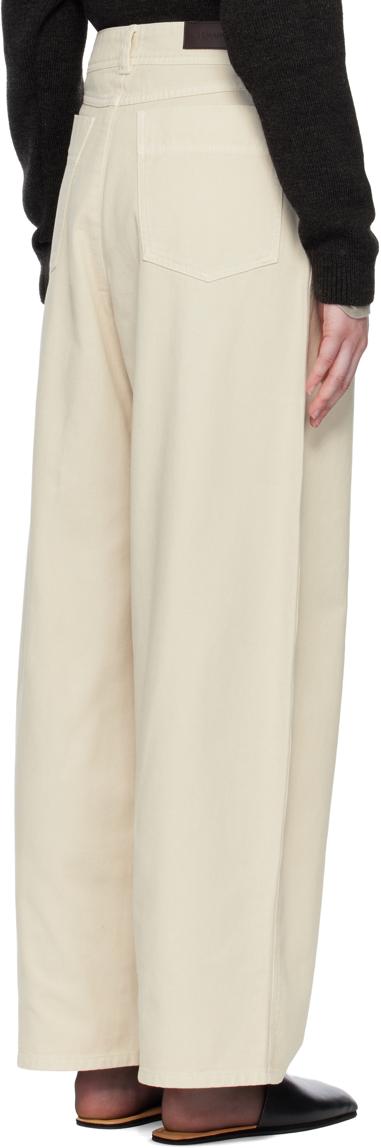 Lemaire Off-white Large Jeans In Neutral