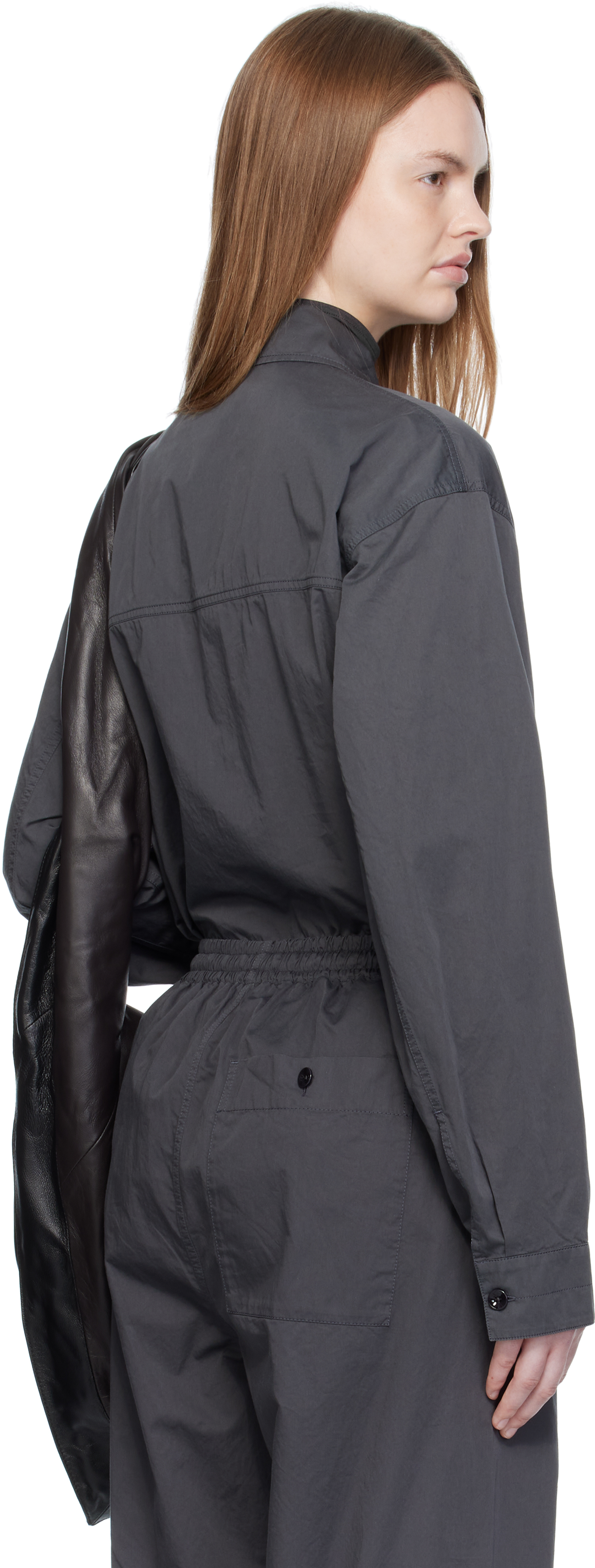 Lemaire Gray Pyjama Shirt In Blue