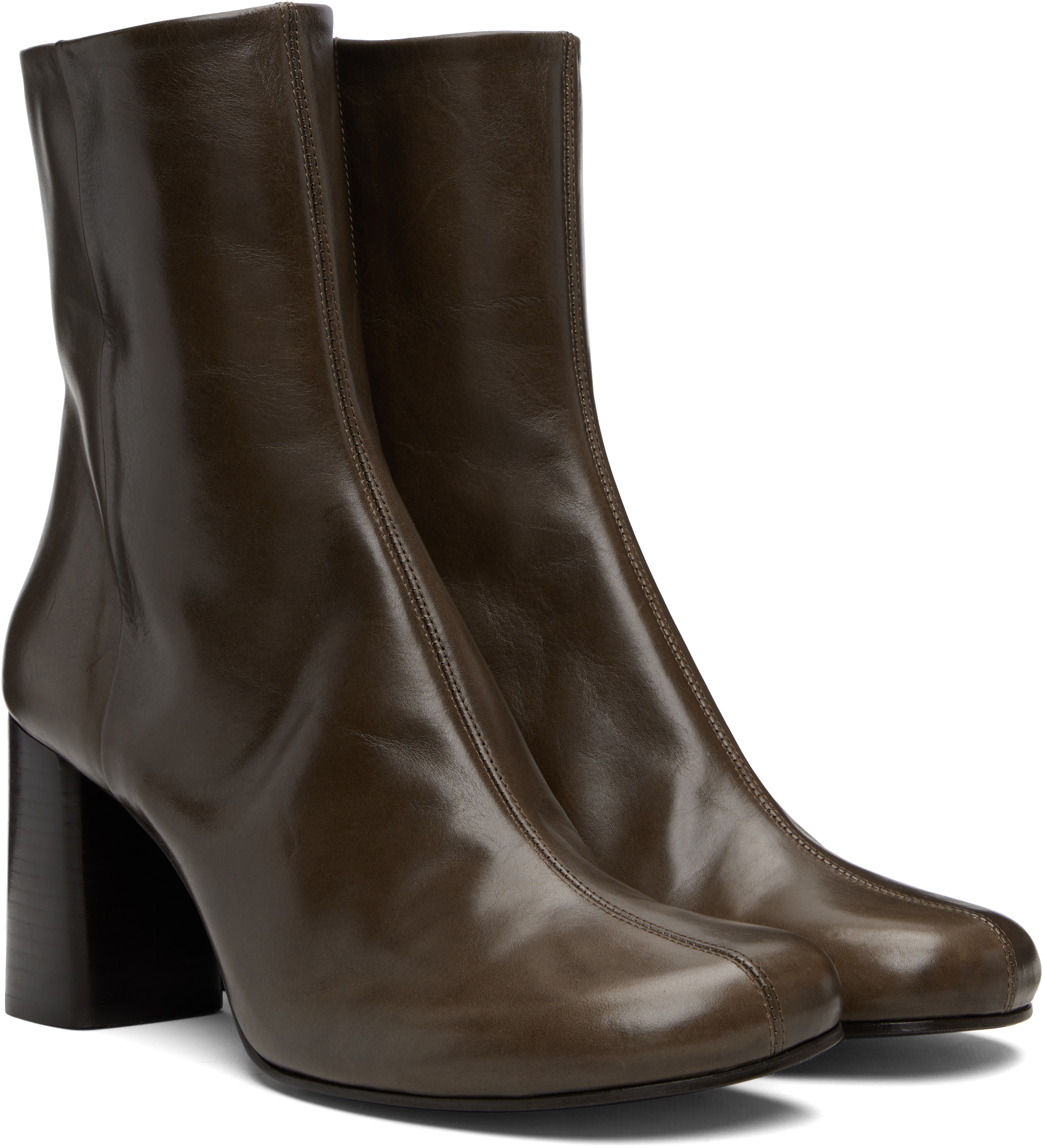 Lemaire Brown Anatomic 80 Boots In Brown