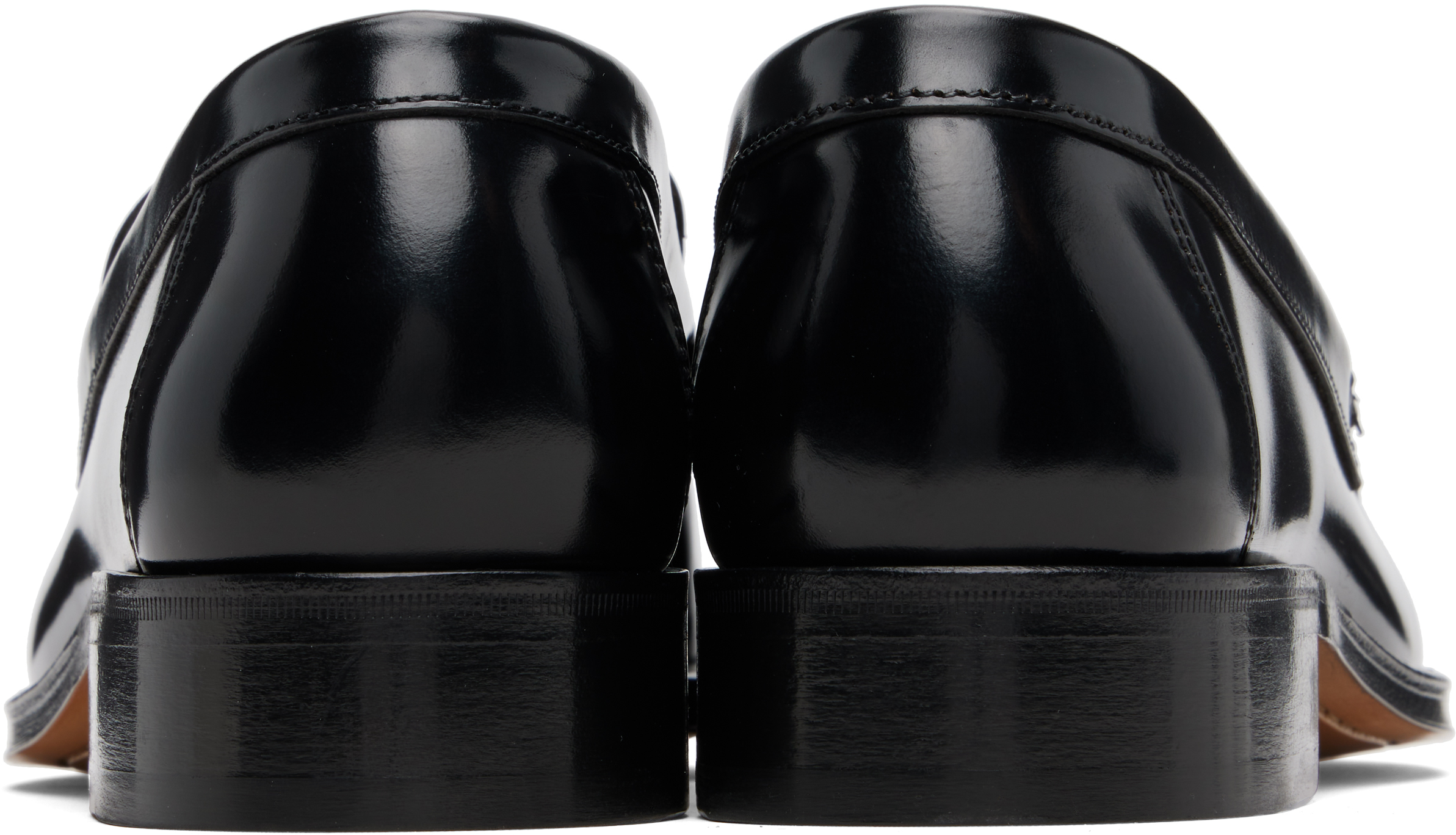 Lemaire Black Calfskin Loafers In Black