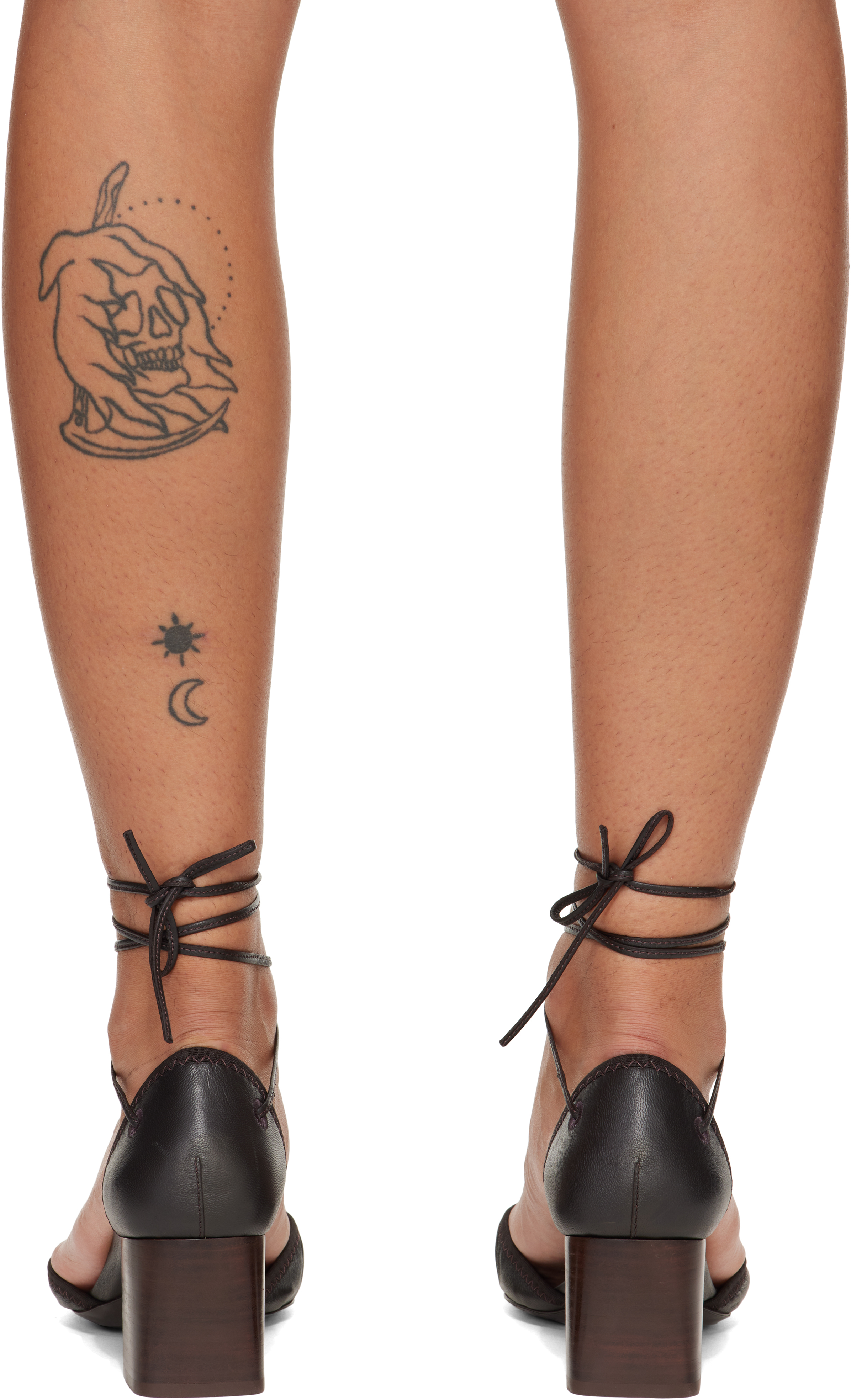 Lemaire Brown Micro Ballerina Heels In Brown
