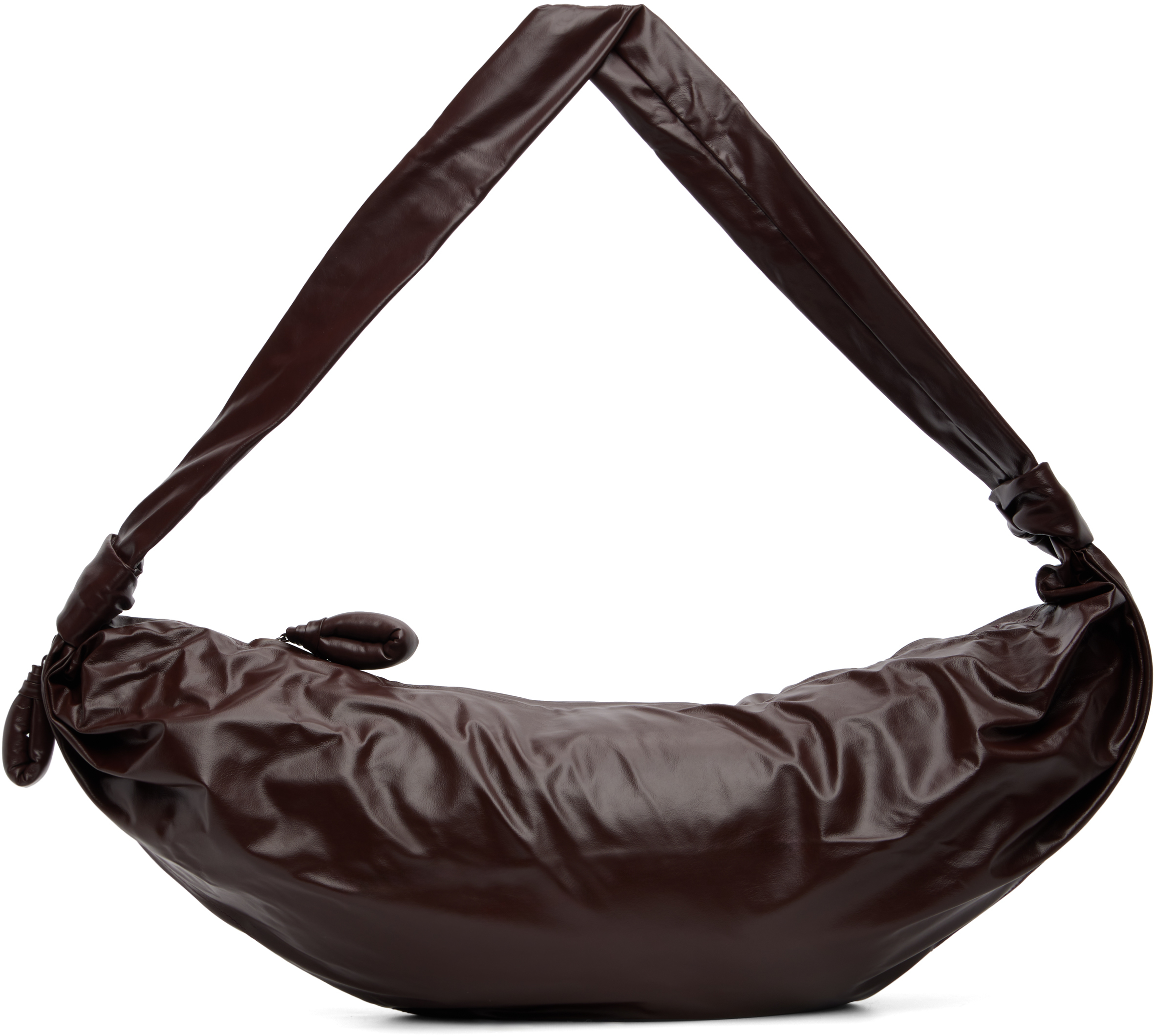 LEMAIRE: Brown Large Soft Croissant Bag | SSENSE
