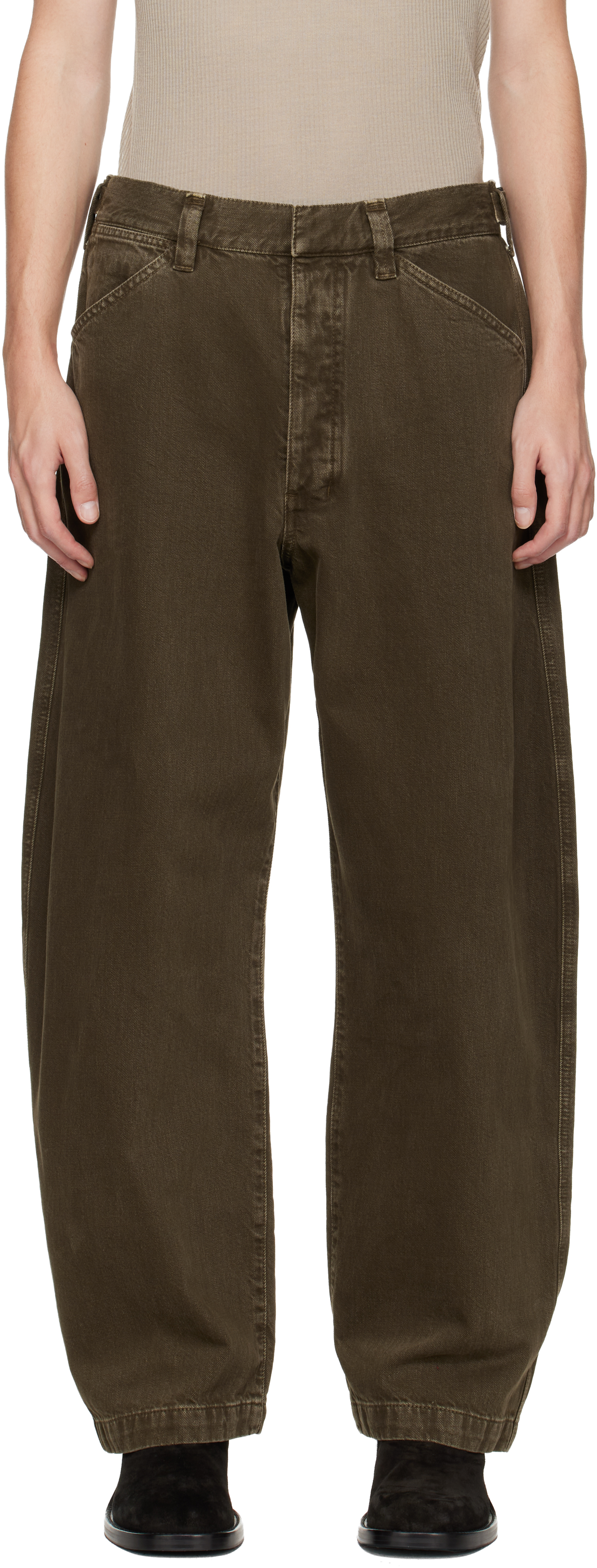 LEMAIREのカーキ Maxi Workwear ジーンズがセール中