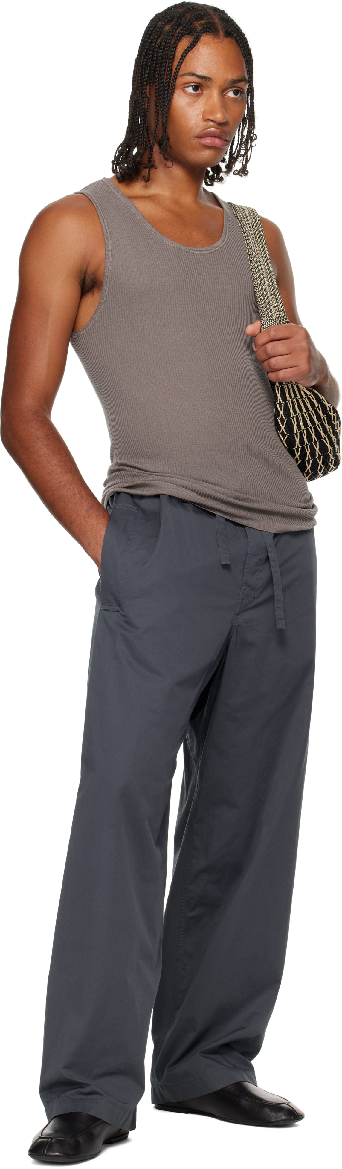 Lemaire Gray Pyjama Trousers In Multi