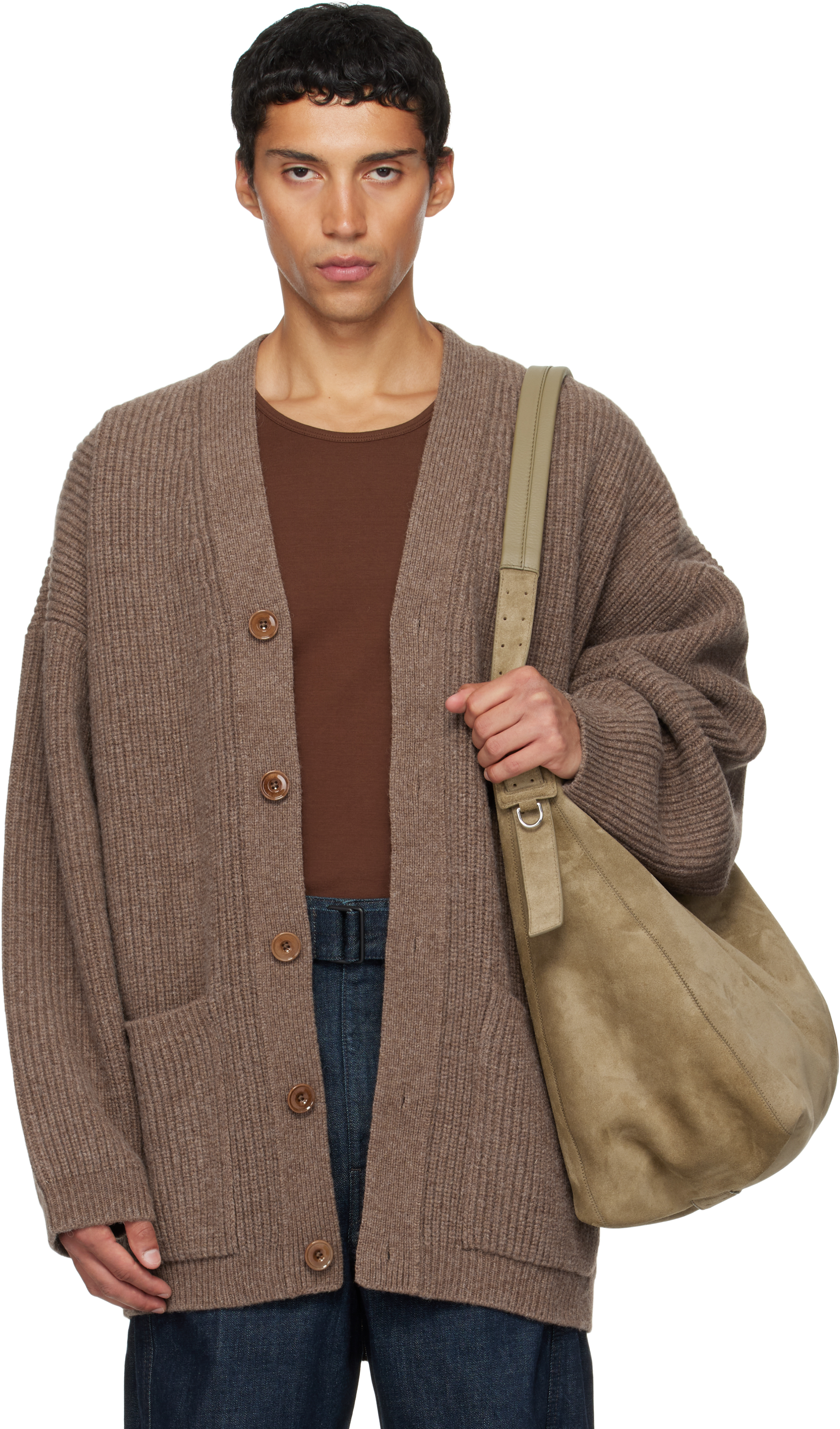 Brown Cardicoat Cardigan by LEMAIRE on Sale