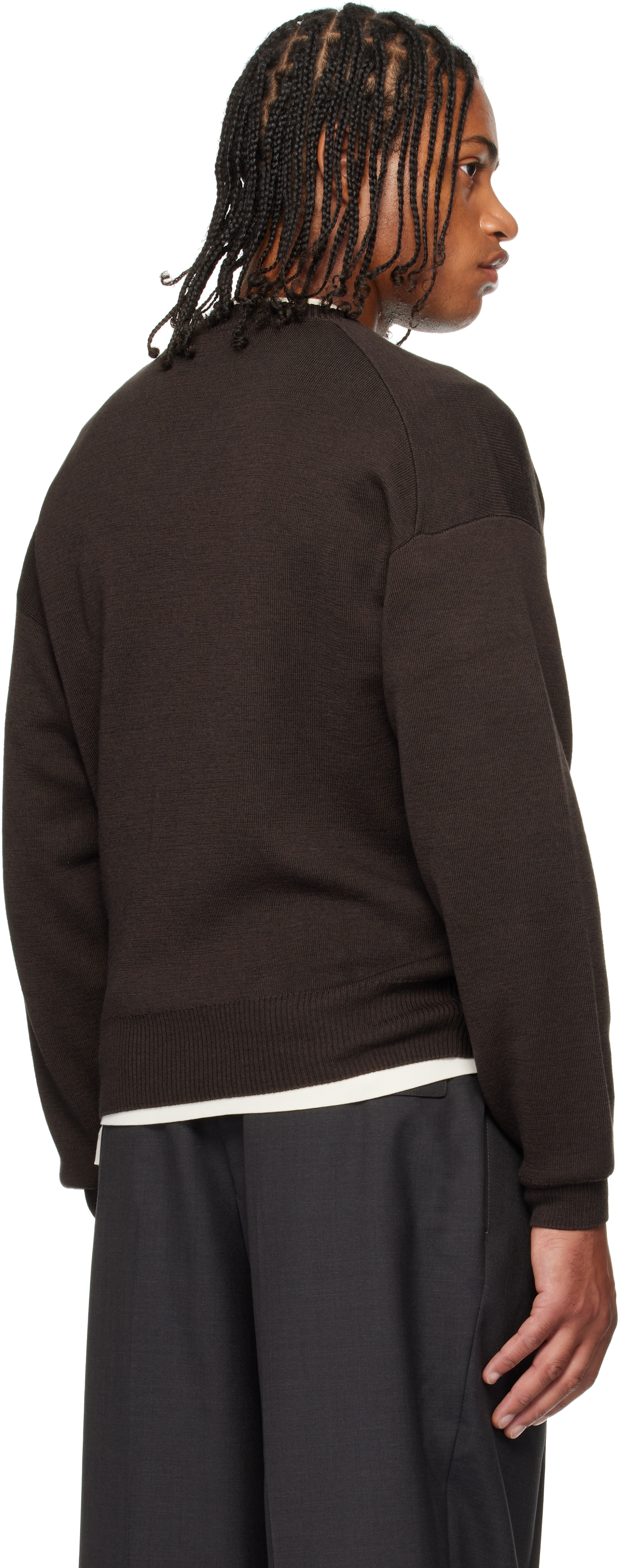 Lemaire Fabric Sweaters In Brown