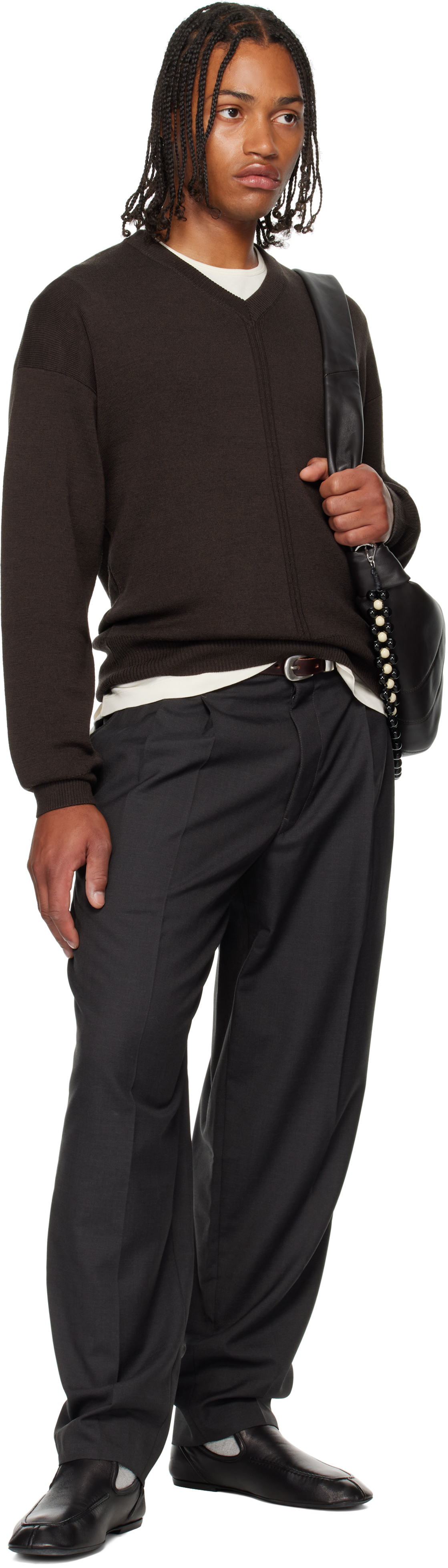 Lemaire Fabric Sweaters In Brown