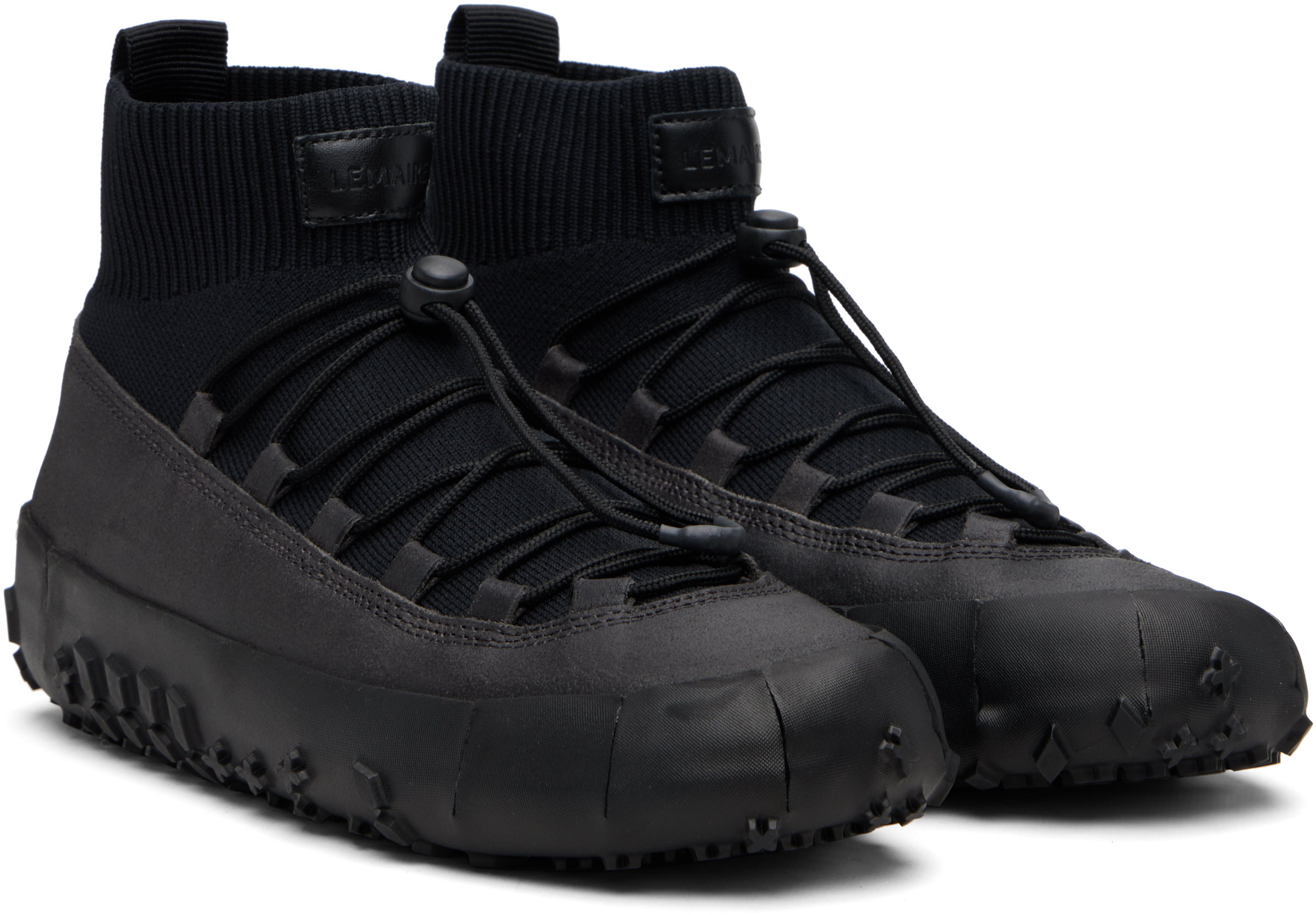 Lemaire Black Vibram Wrap On Sneakers