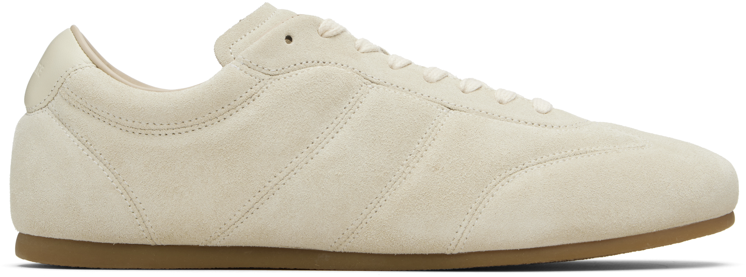 Lemaire Suede Low Profile Sneakers With Rubber Sole