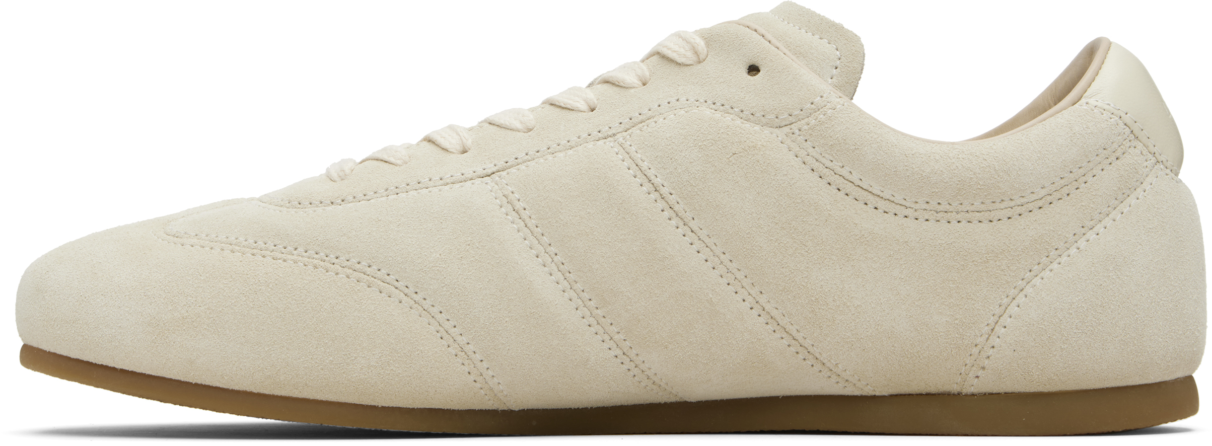 Lemaire Suede Low Profile Sneakers With Rubber Sole