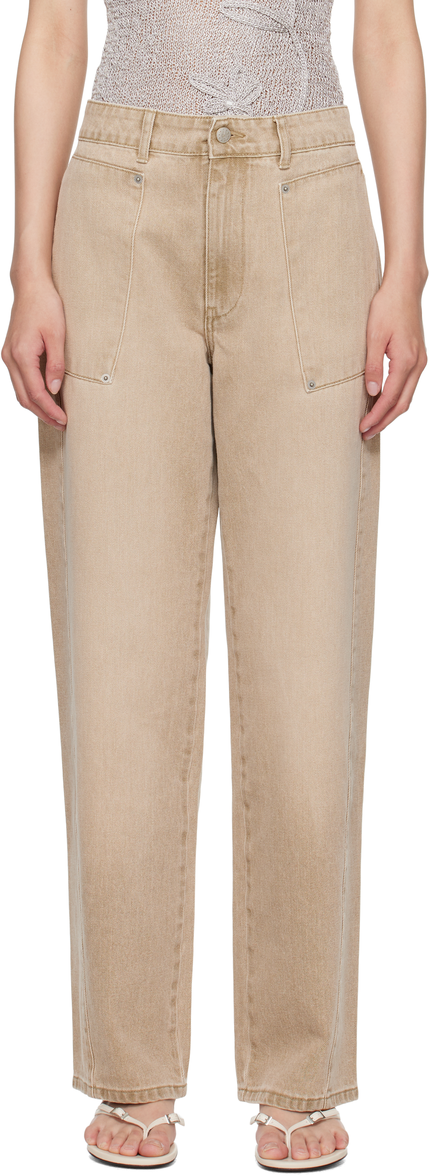 【関税込み】Paloma Wool グレー Orlando ジーンズ Paloma Wool: グレー Orlando ジーンズ | SSENSE 日本