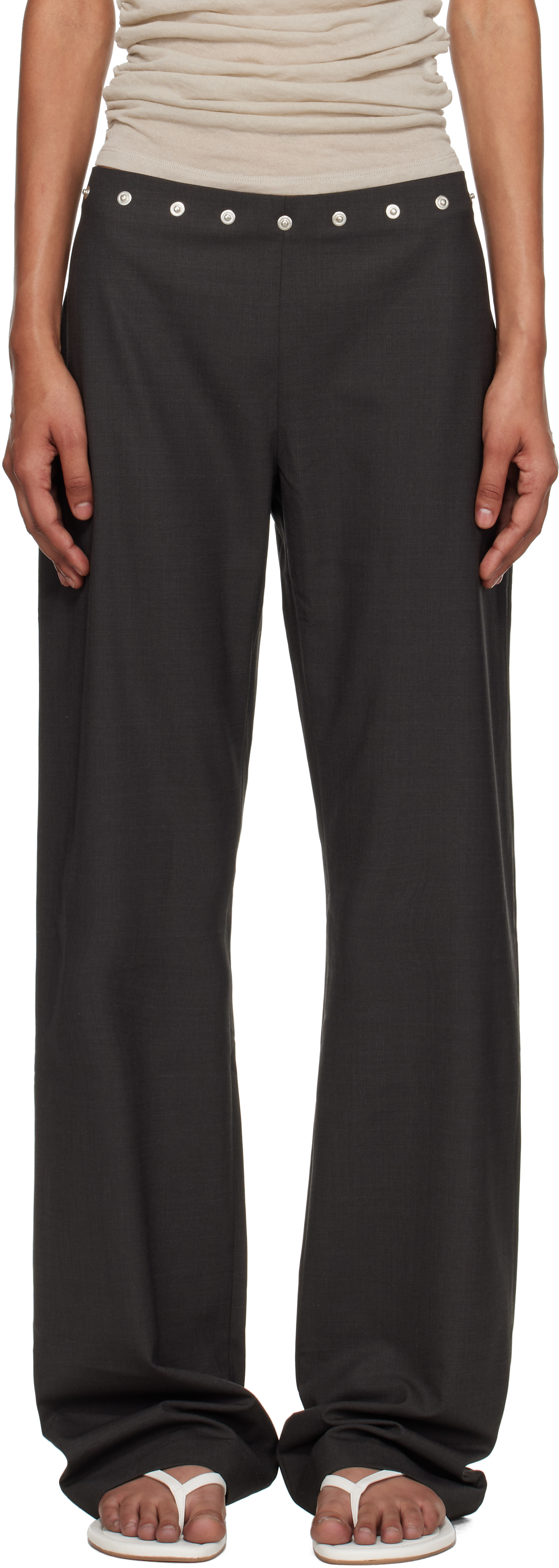 Paloma Wool Brown Dain Snaps Trousers In Brown