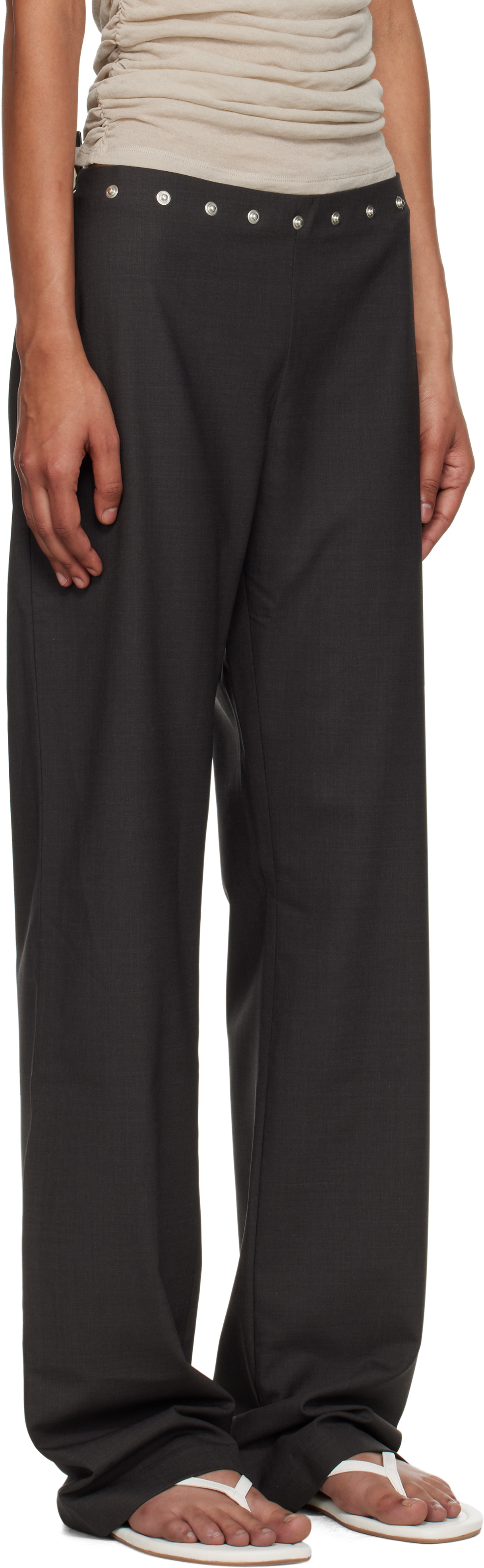 Paloma Wool Brown Dain Snaps Trousers In Brown