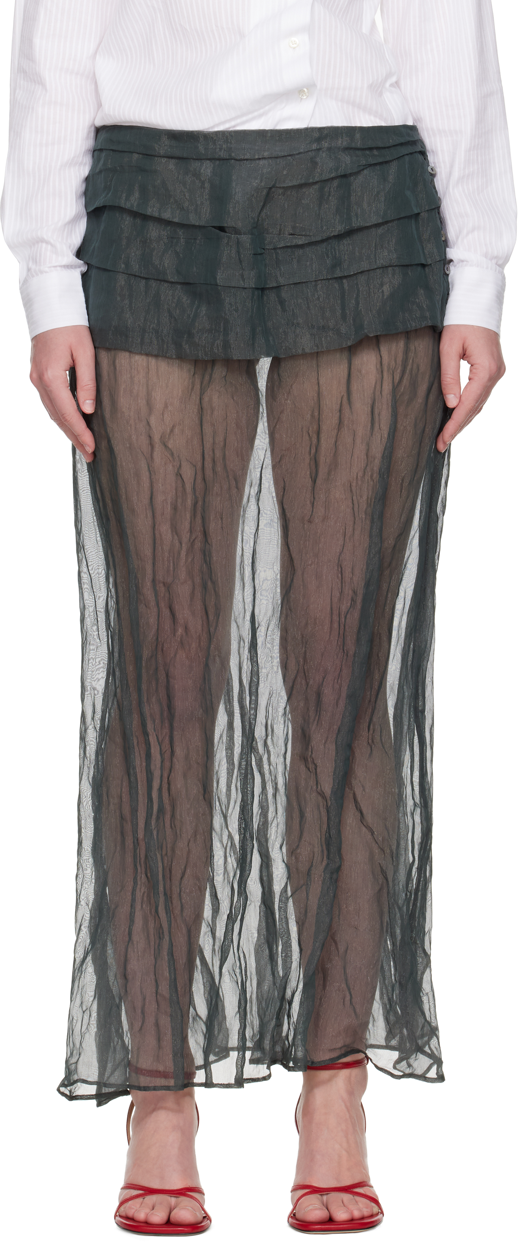Paloma Wool Gray Mae Maxi Skirt In Black