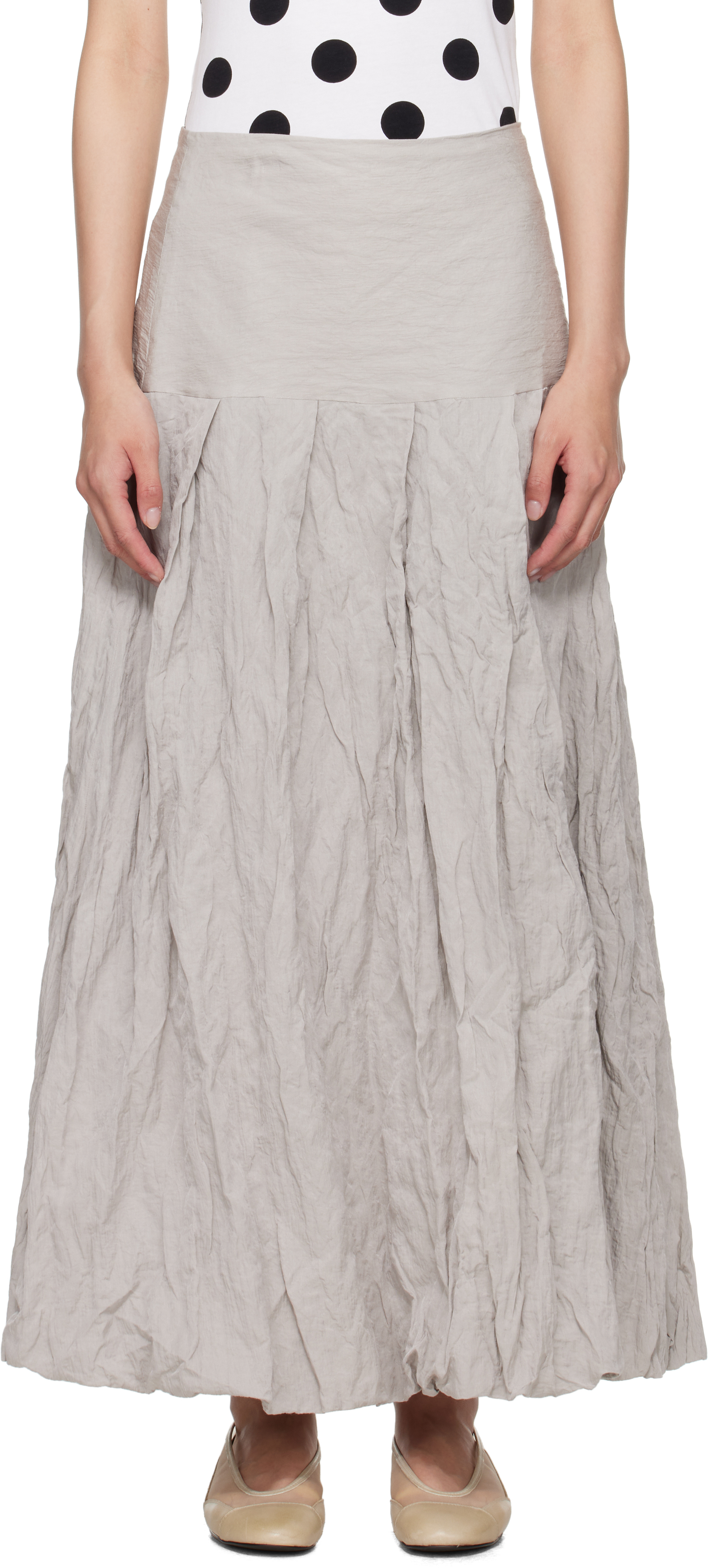 Gray Sluto Maxi Skirt