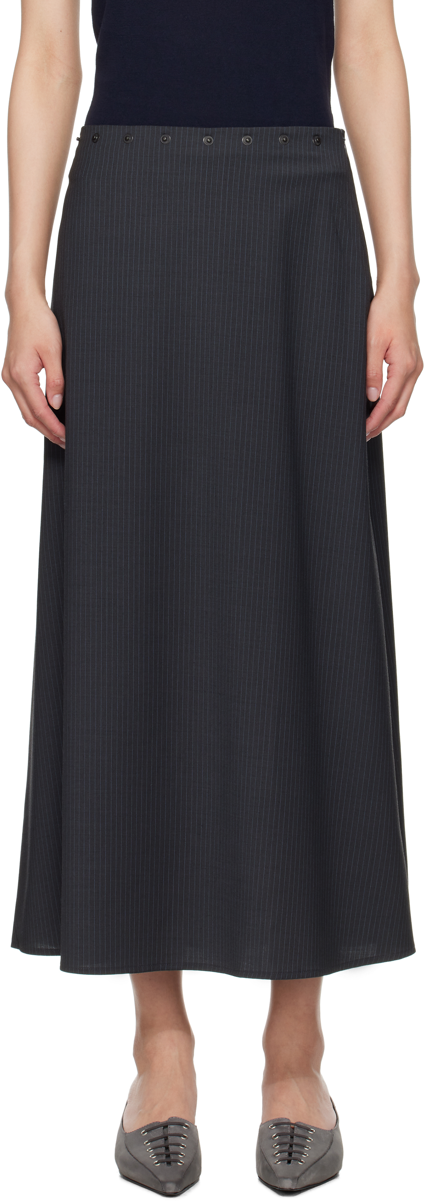 Paloma Wool Gray Boni Maxi Skirt In Black