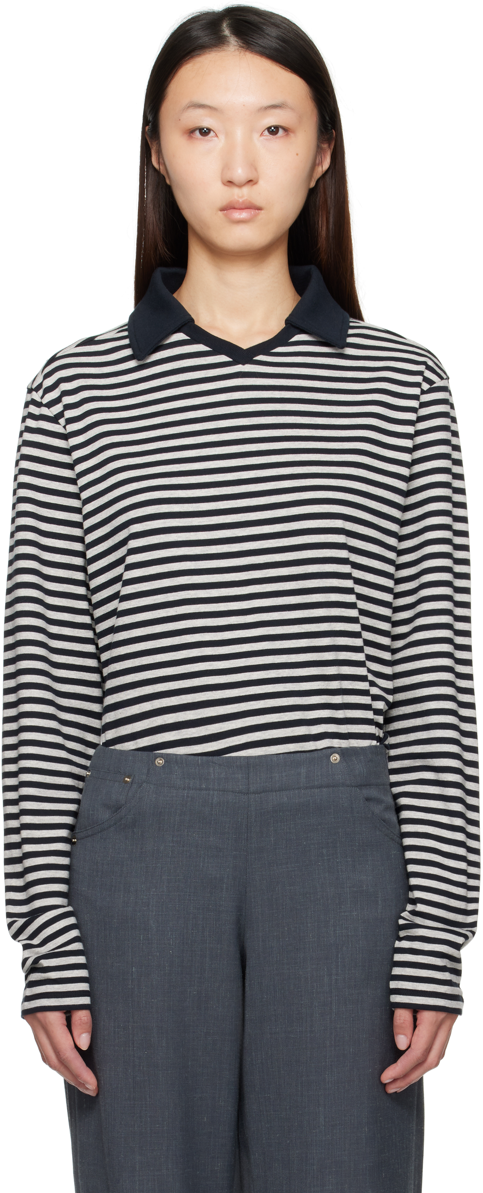 Navy Gondolieri Long Sleeve Polo