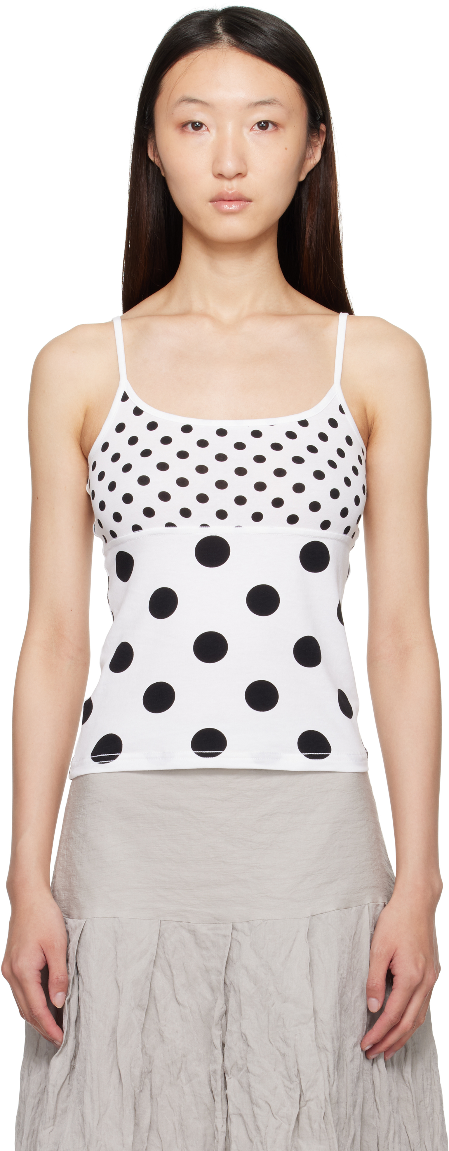 White & Black Soleil Reversible Tank Top