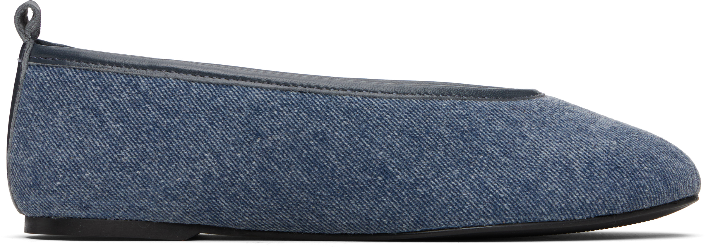 Blue Pili Denim Ballerina Flats