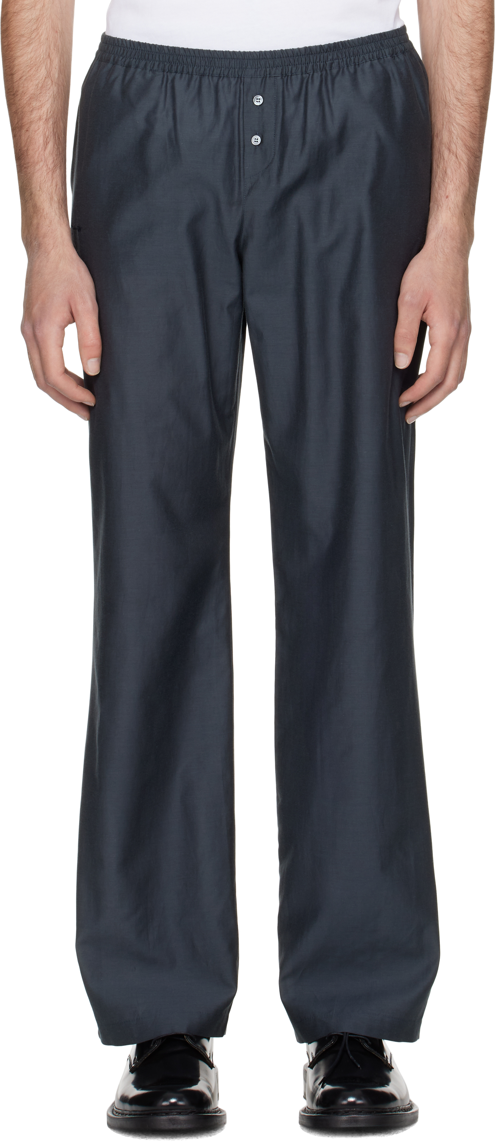 Gray Wide-Leg Limone Trousers