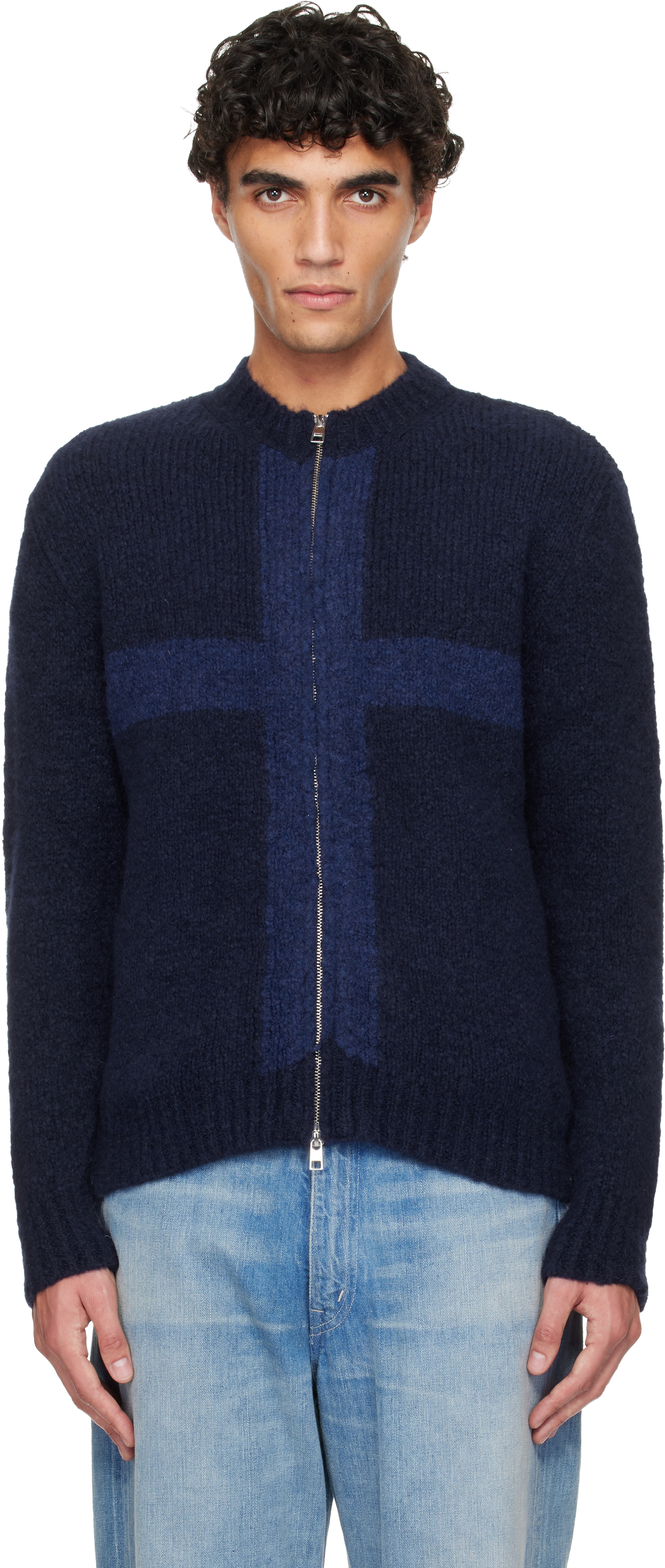 Paloma Woolネイビー カーディガン PALOMA WOOL - CRUZ ZIP BLUE – SOLAR MTP