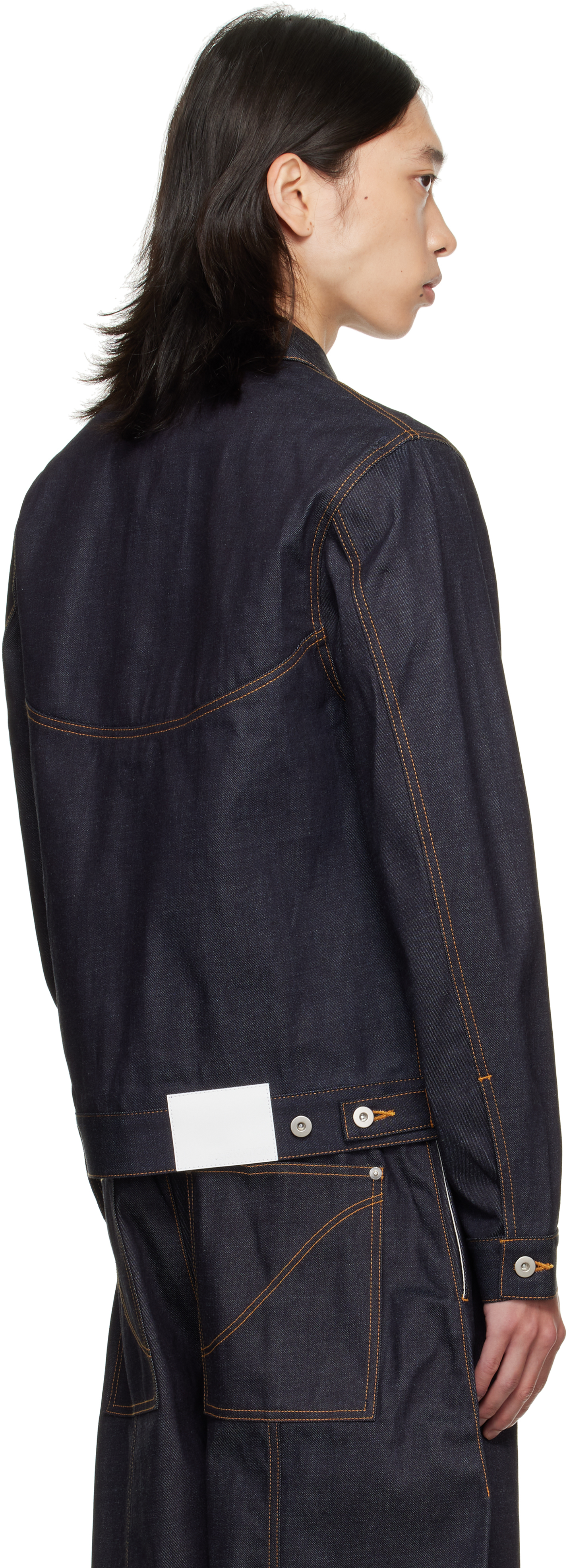 Sage Nation Navy Jiji Denim Jacket In Blue