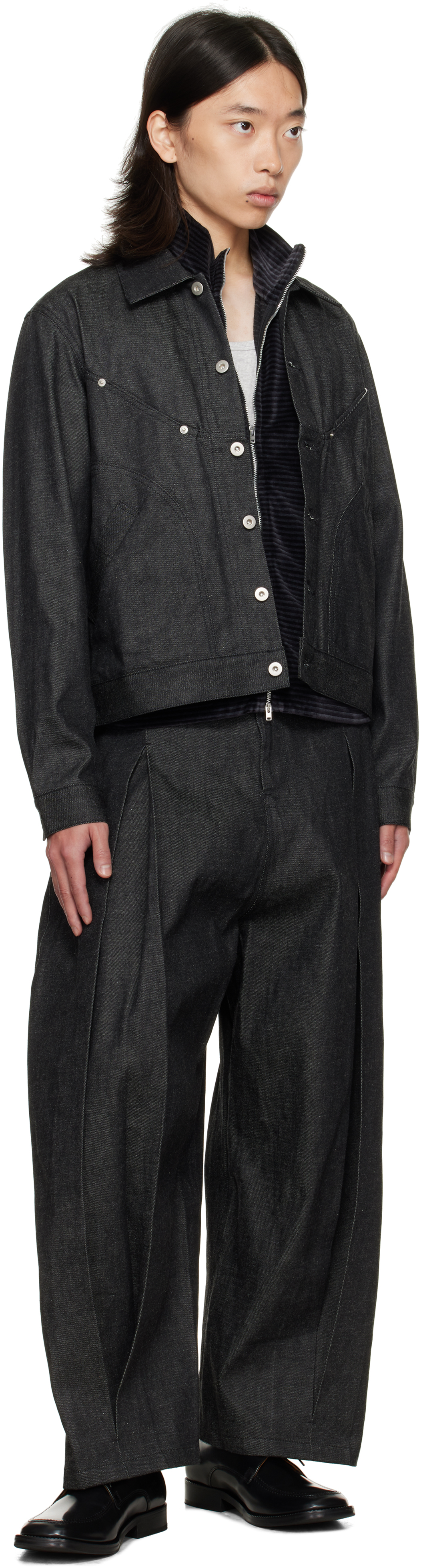 Sage Nation Black Jiji Denim Jacket In Black