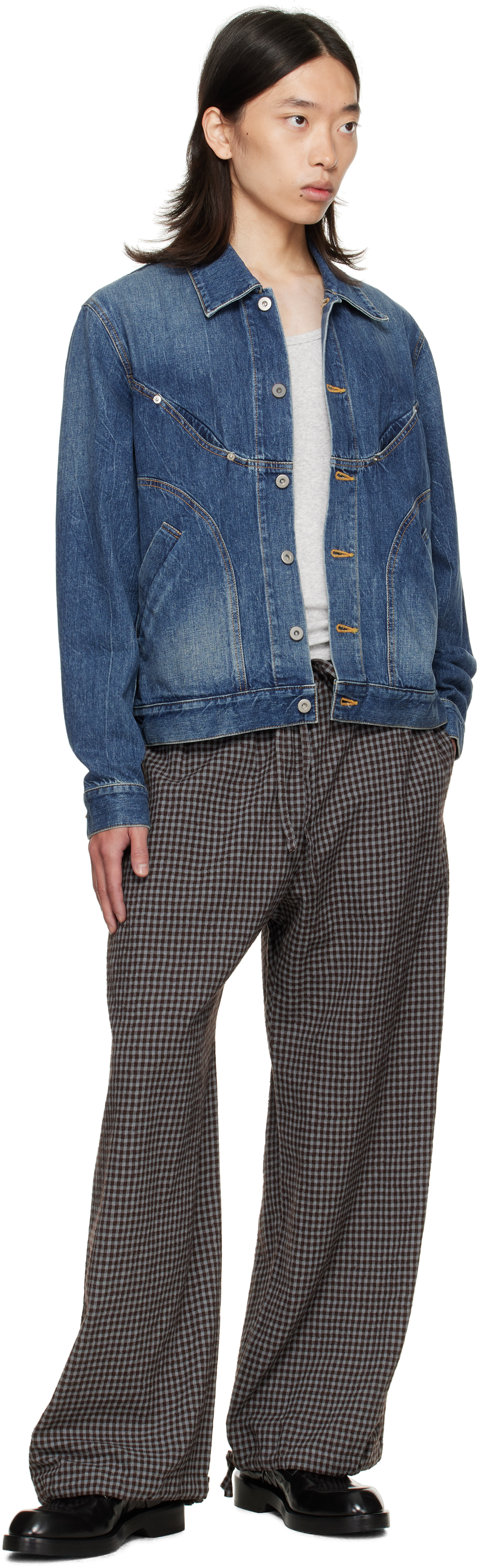 Sage Nation Blue Jiji Denim Jacket In Blue