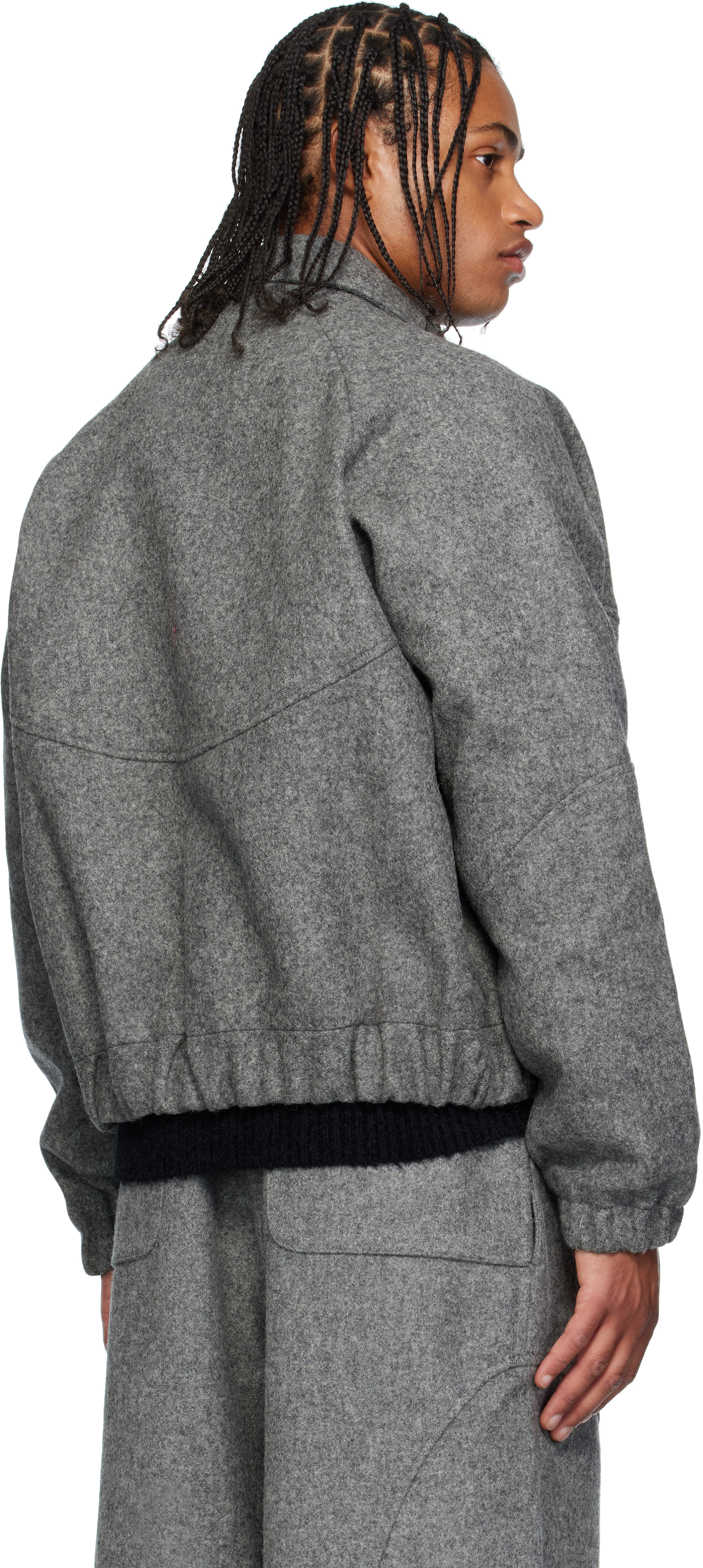 Sage Nation Gray Jiji Wool Jacket In Gray