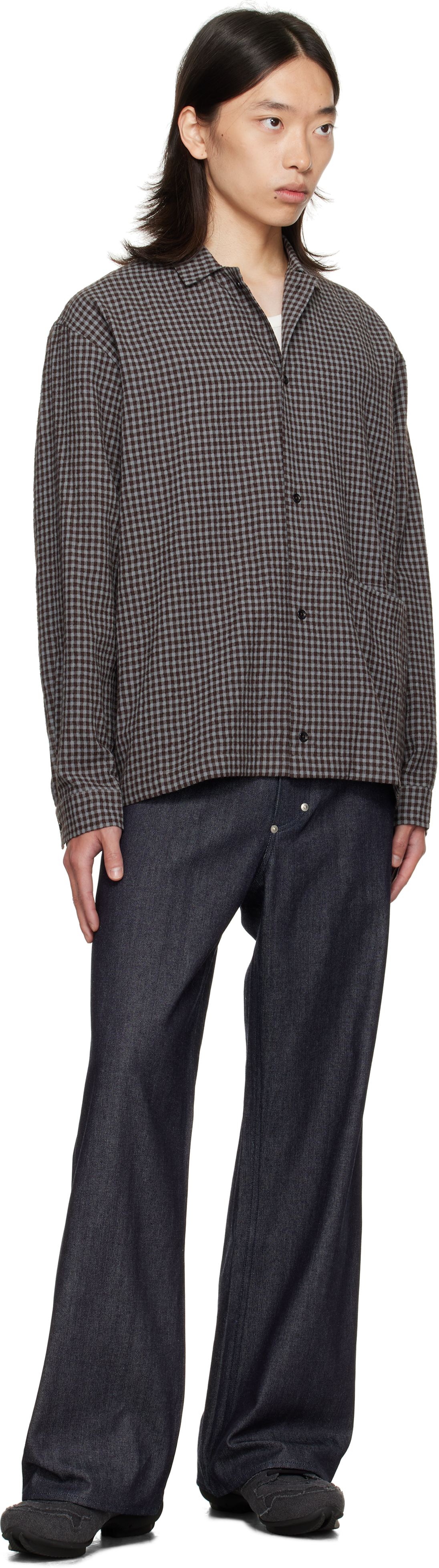 Sage Nation Navy Straight Rivet Jeans In Blue