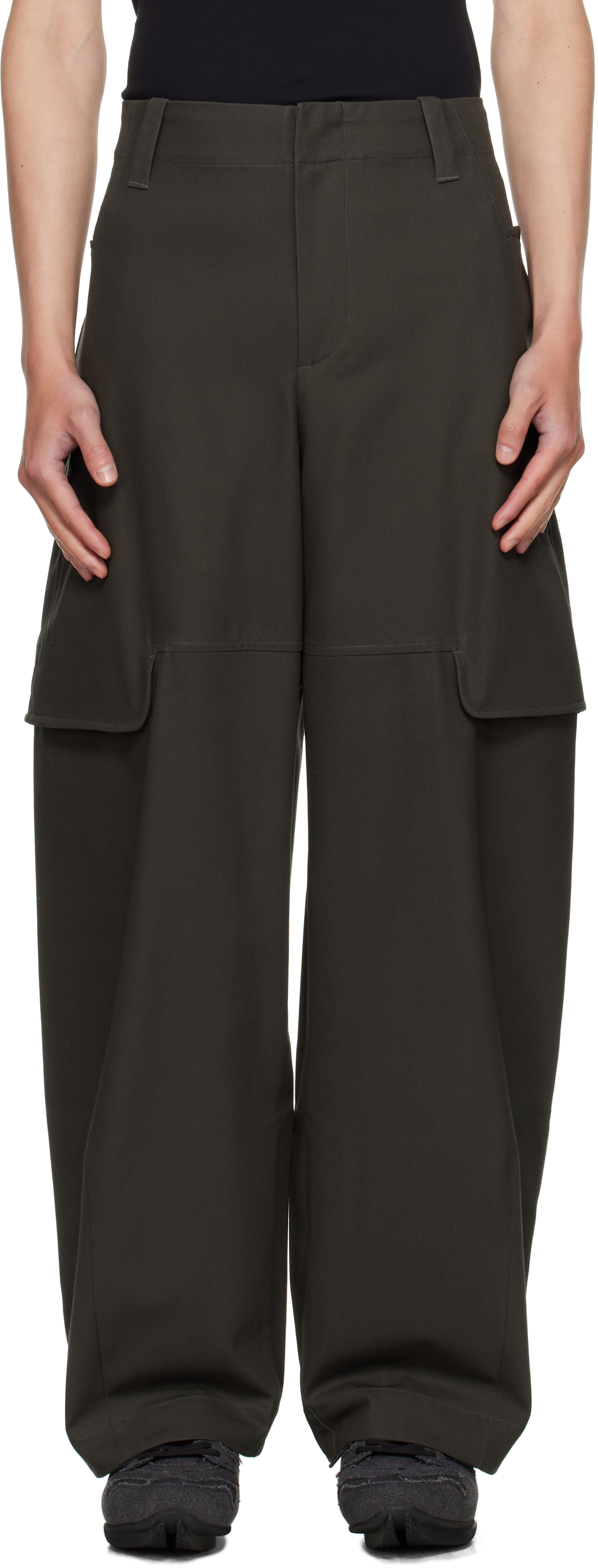 Sage Nation Gray Index Cargo Pants In Green