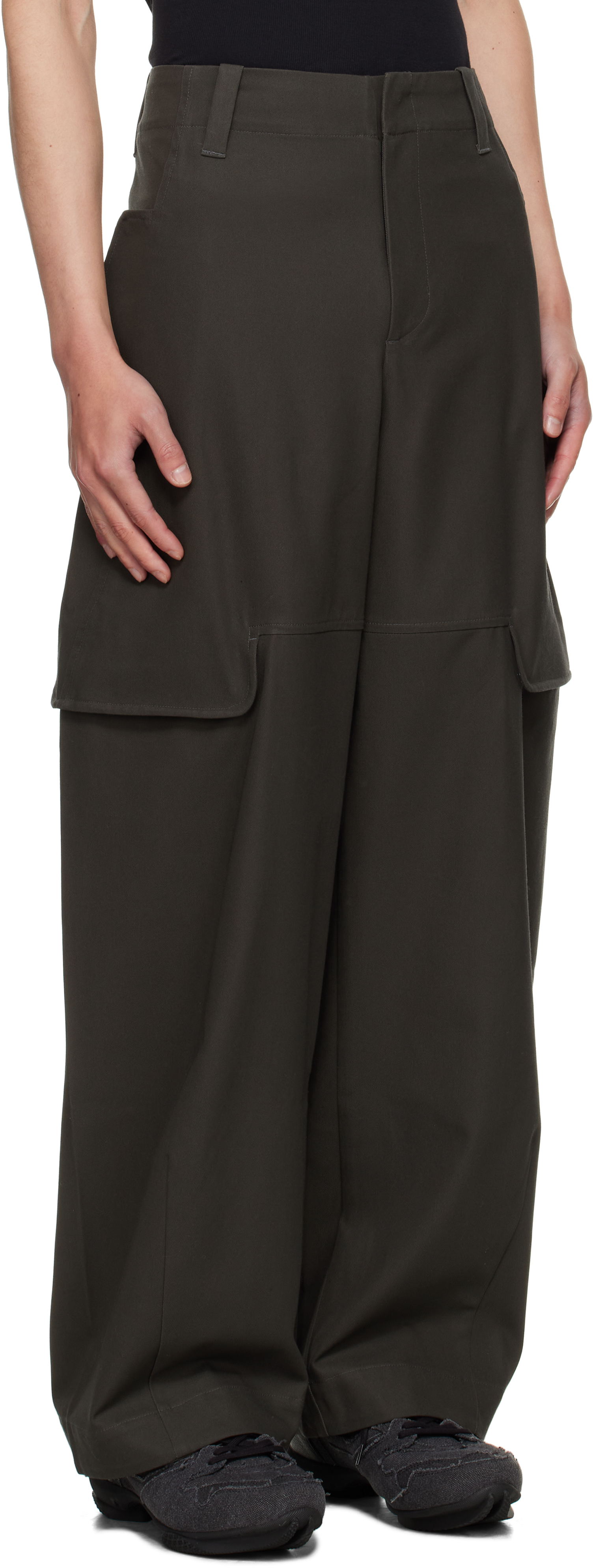 Sage Nation Gray Index Cargo Pants In Green