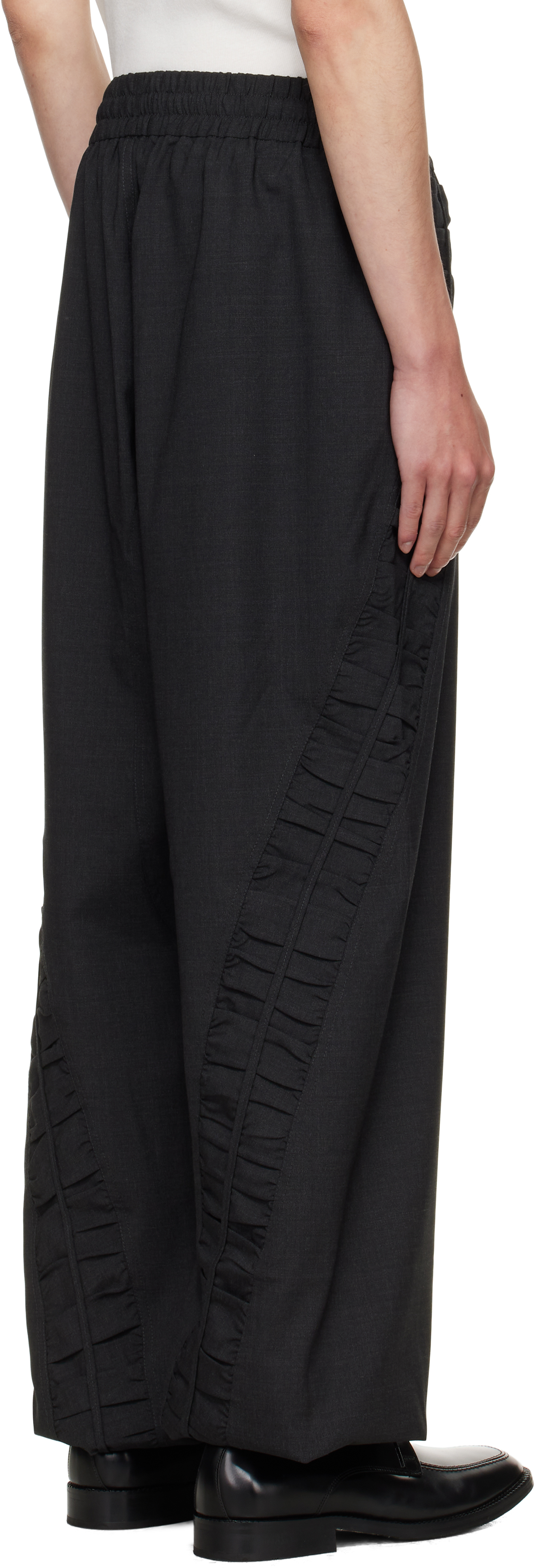 Sage Nation Gray Fossil Trousers In Black