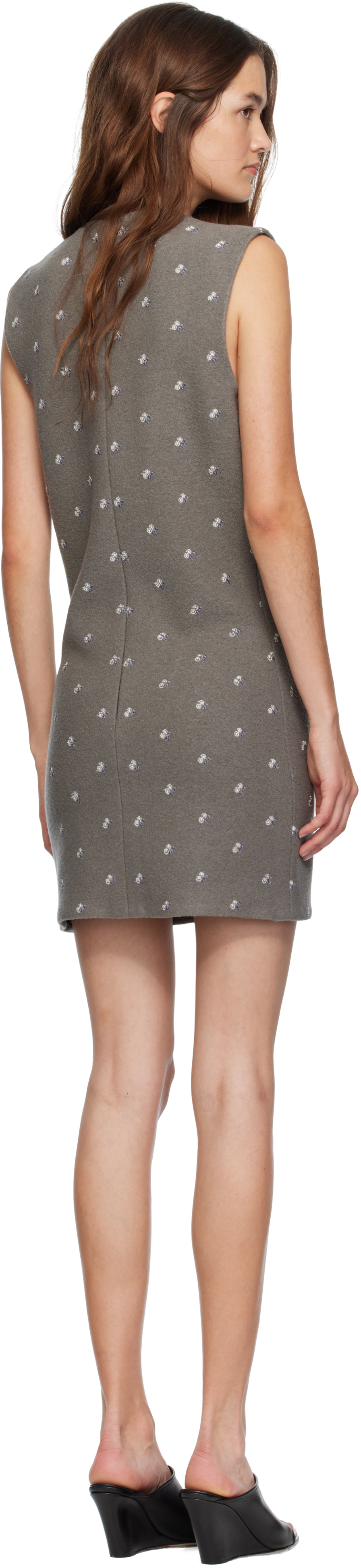 Rier Gray Walker Minidress In Brown
