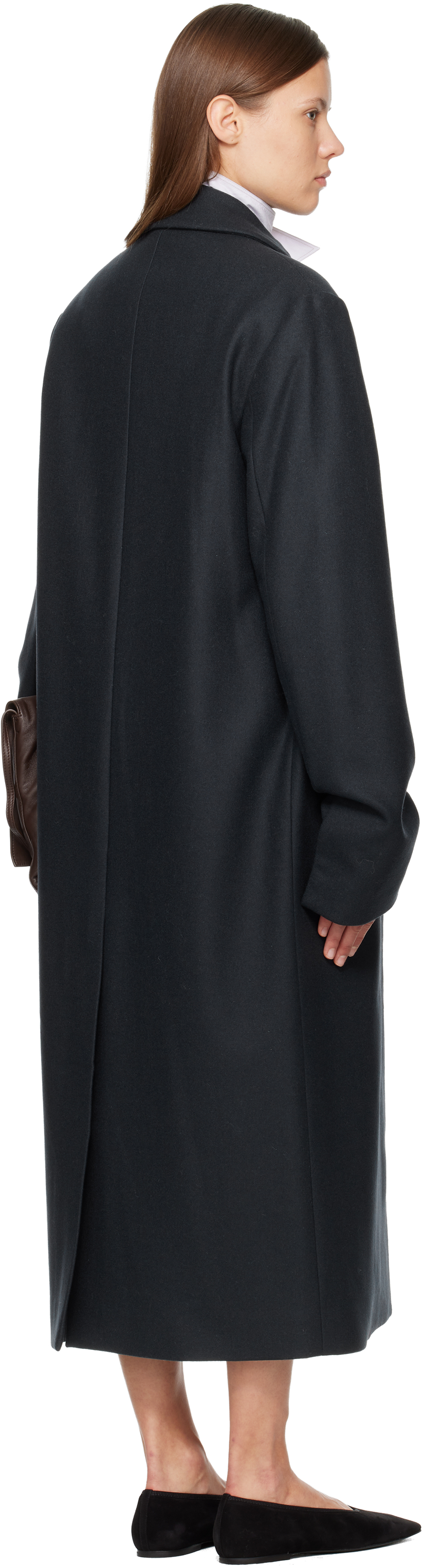 Rier Black Loden Coat In Black