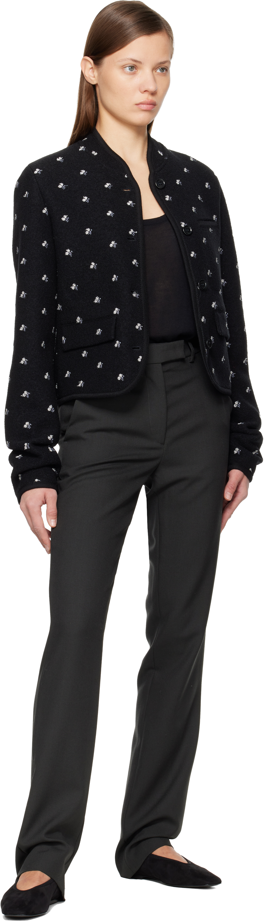 Rier Walker Wool Casual Jacket In Black