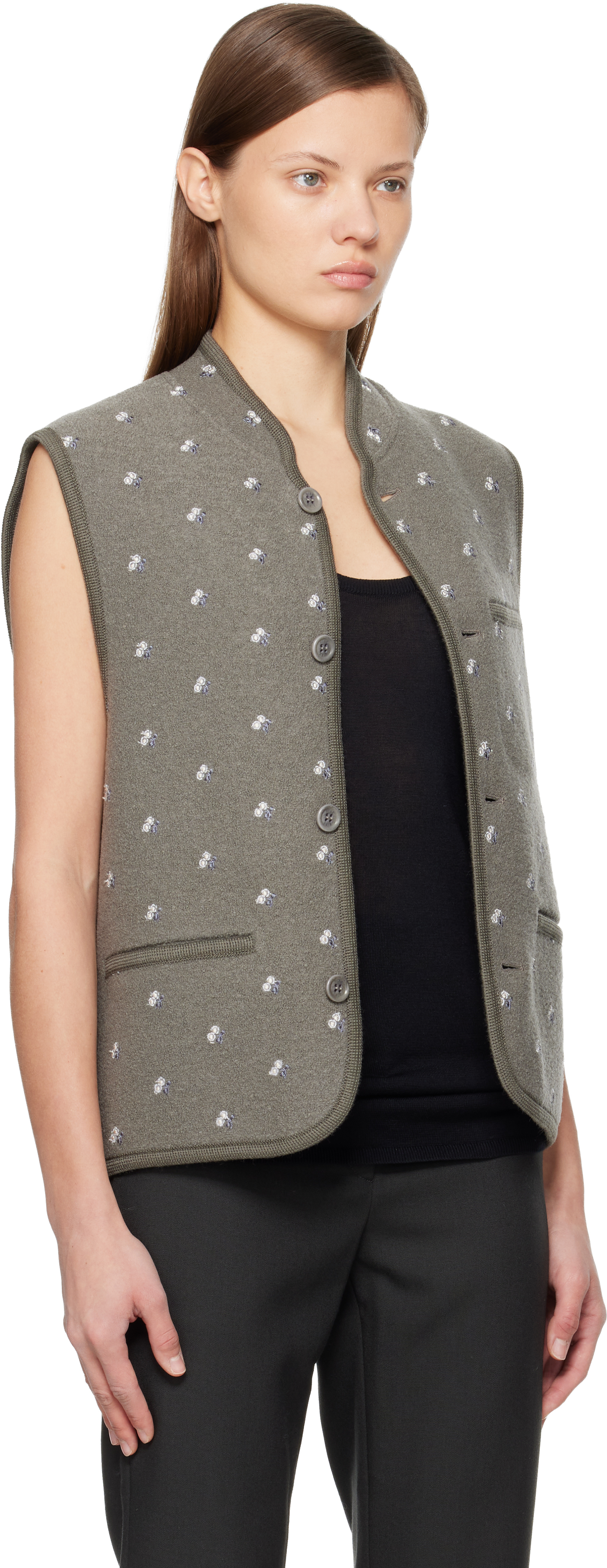Rier Gray Walker Vest In Gray