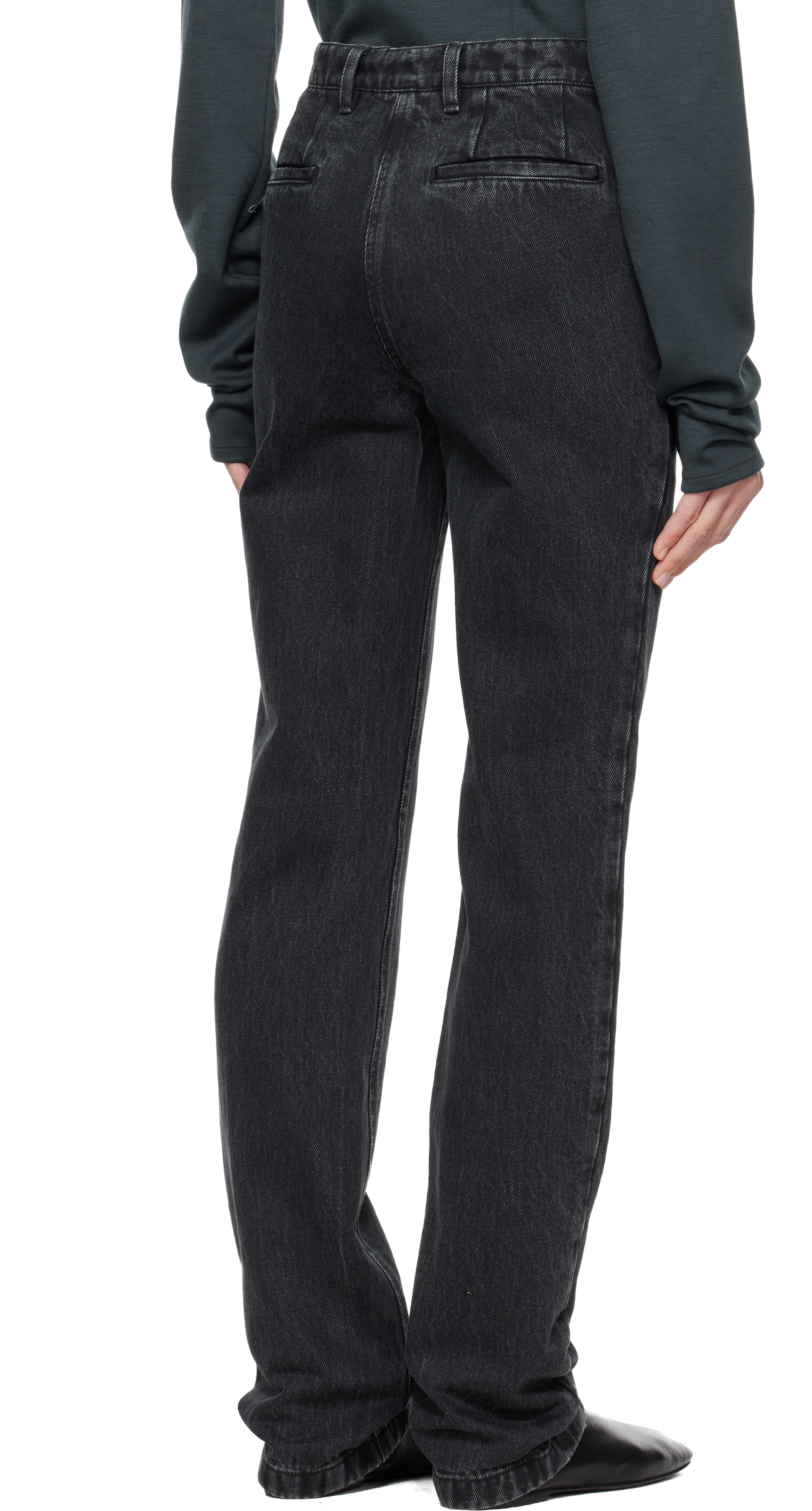 Rier Black Faded Jeans In Black