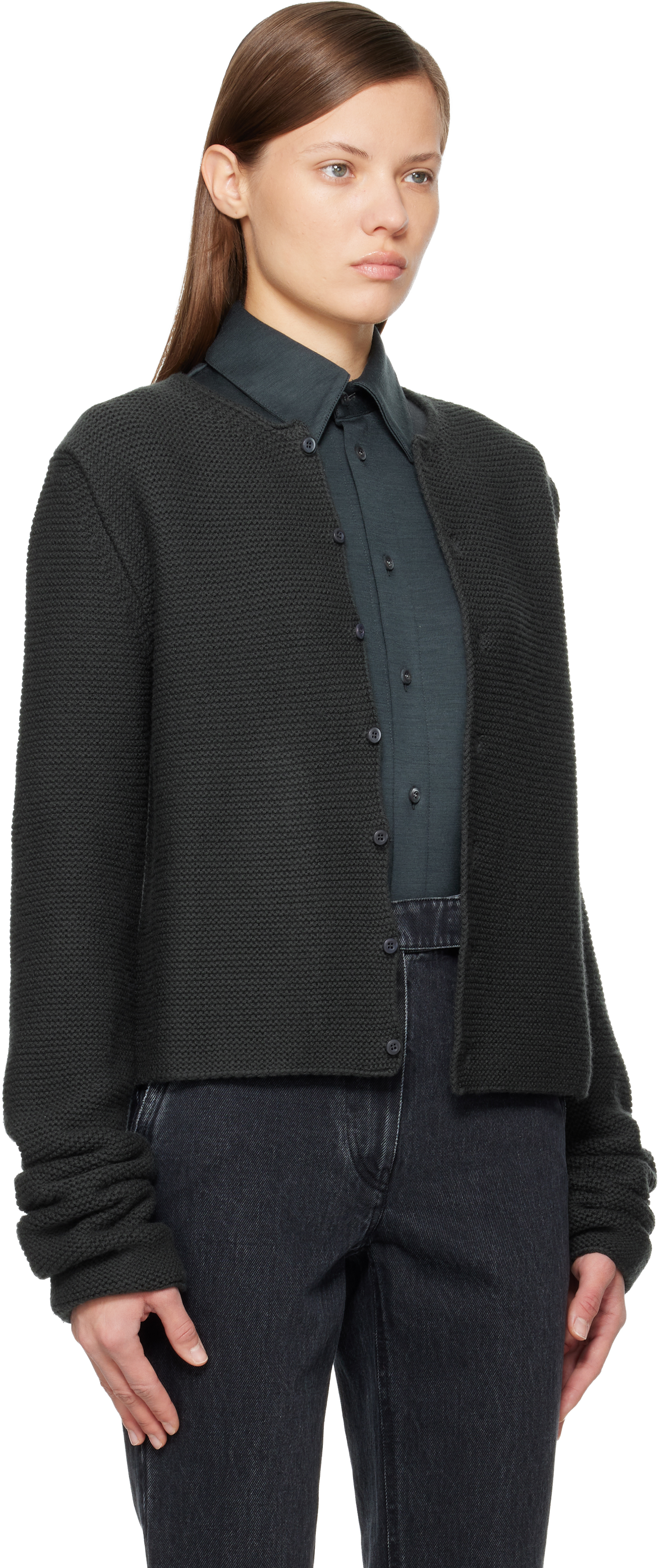 Rier Black Tyrolean Cardigan In Black