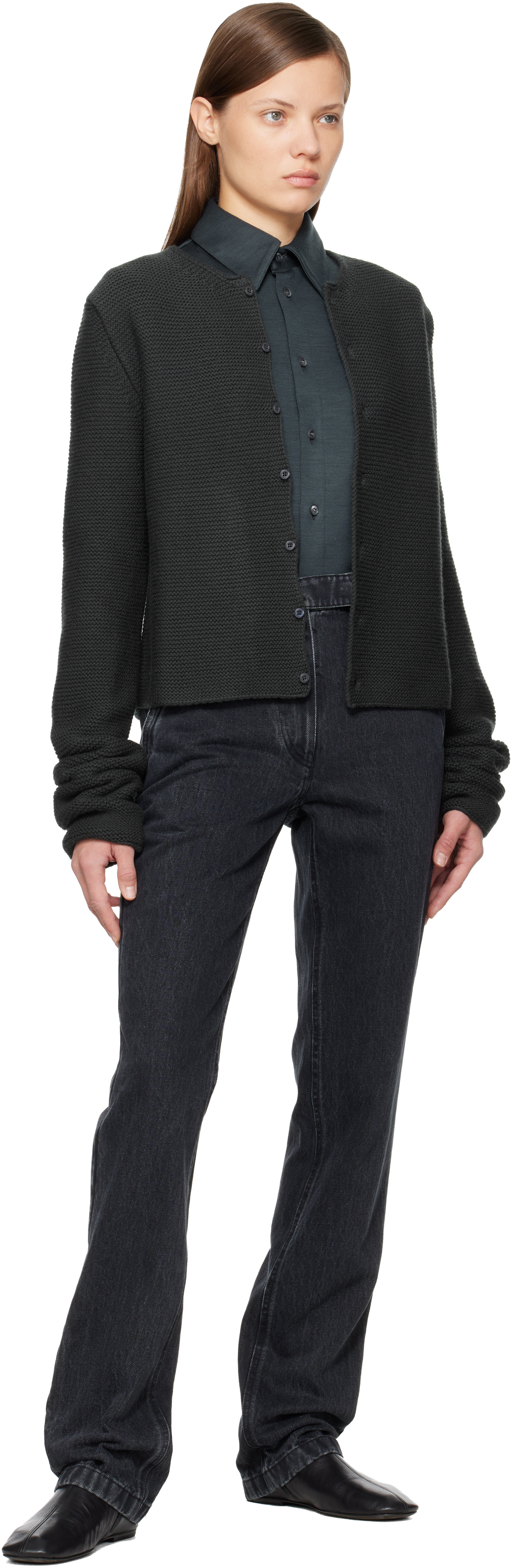 Rier Black Tyrolean Cardigan In Black