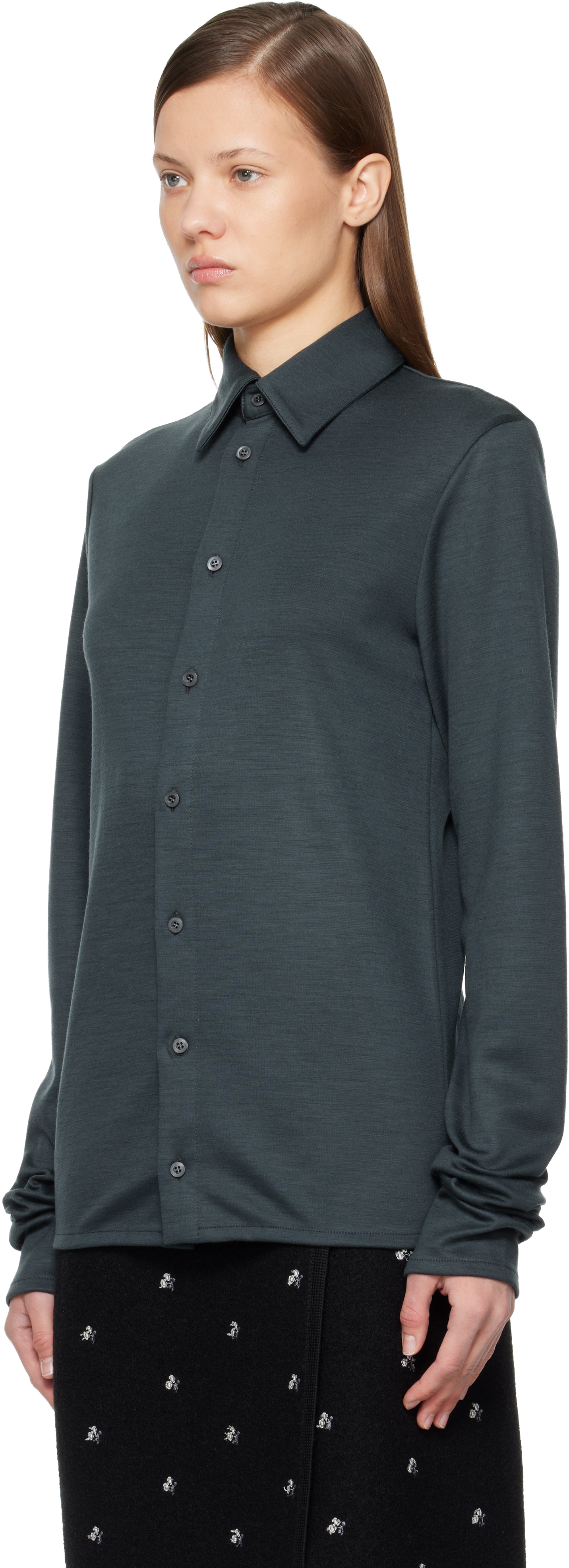 Rier Black Polar Shirt In Gray